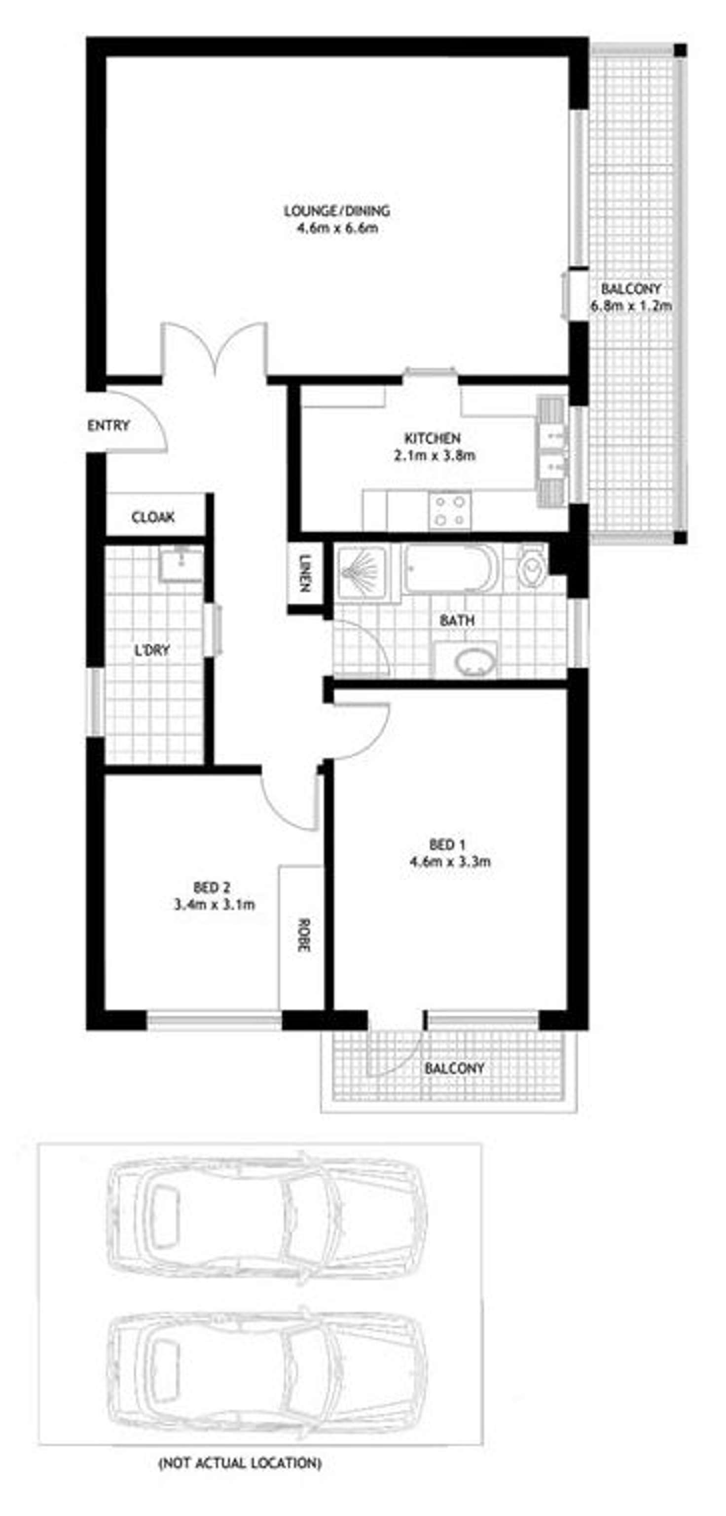 Floorplan of Homely apartment listing, 8/238-240 Pacific Highway, Greenwich NSW 2065