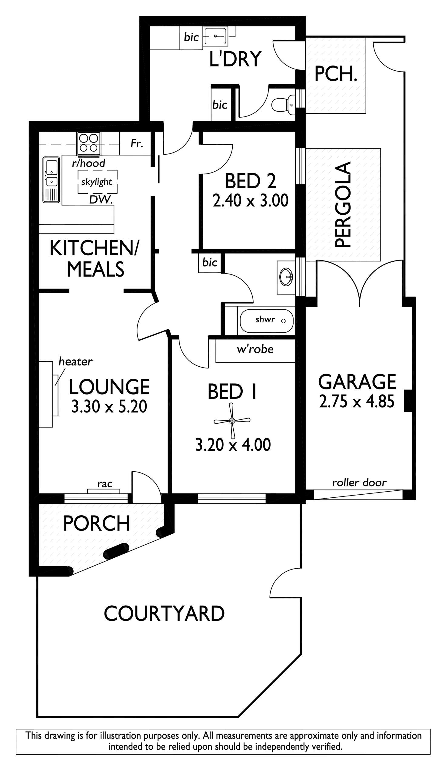 Floorplan of Homely semiDetached listing, 2/16 Beckman Street, Plympton SA 5038