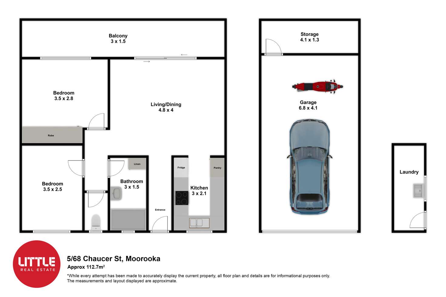 Floorplan of Homely unit listing, 5/68 Chaucer Street, Moorooka QLD 4105
