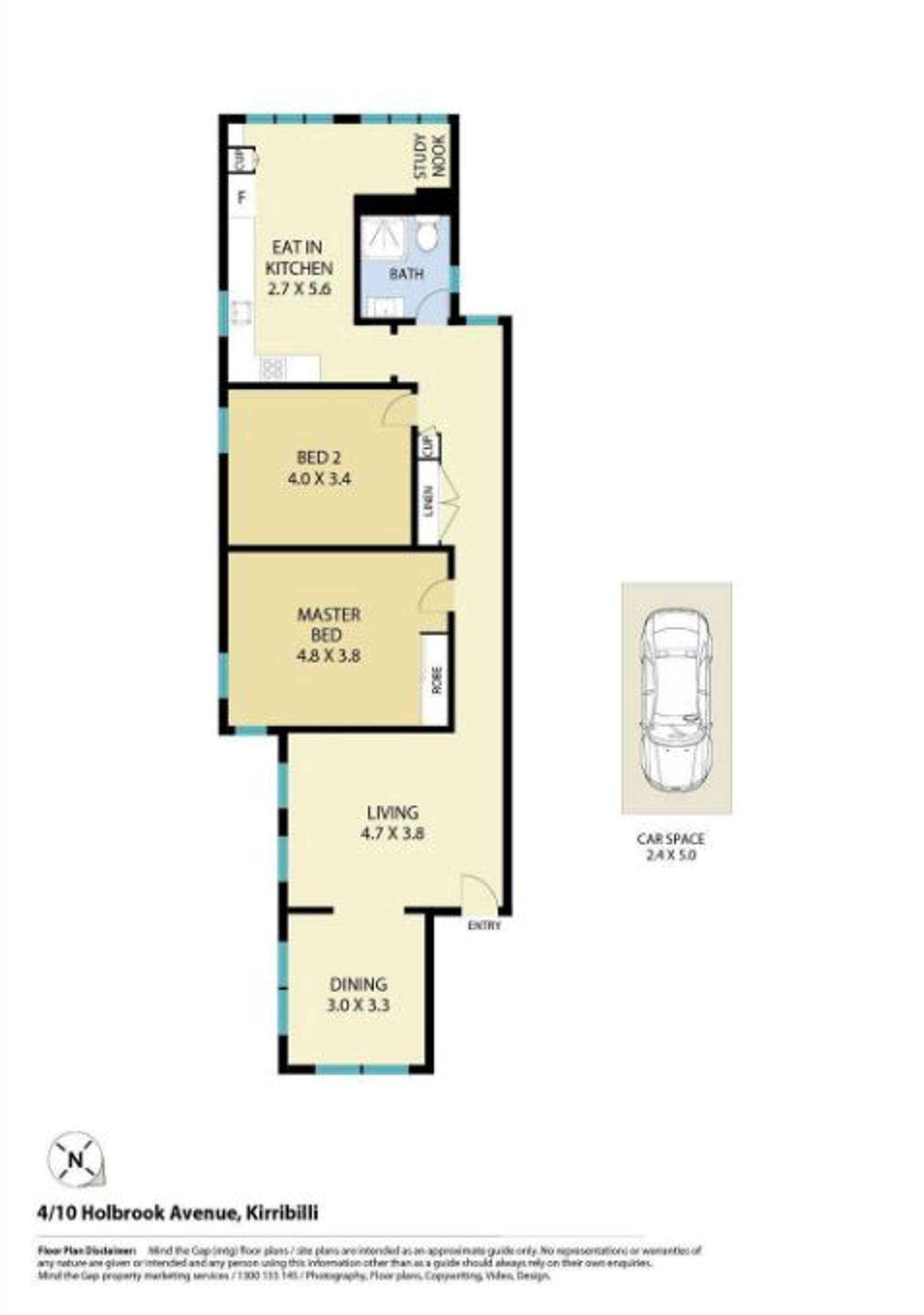 Floorplan of Homely apartment listing, 4/10 Holbrook Avenue, Kirribilli NSW 2061