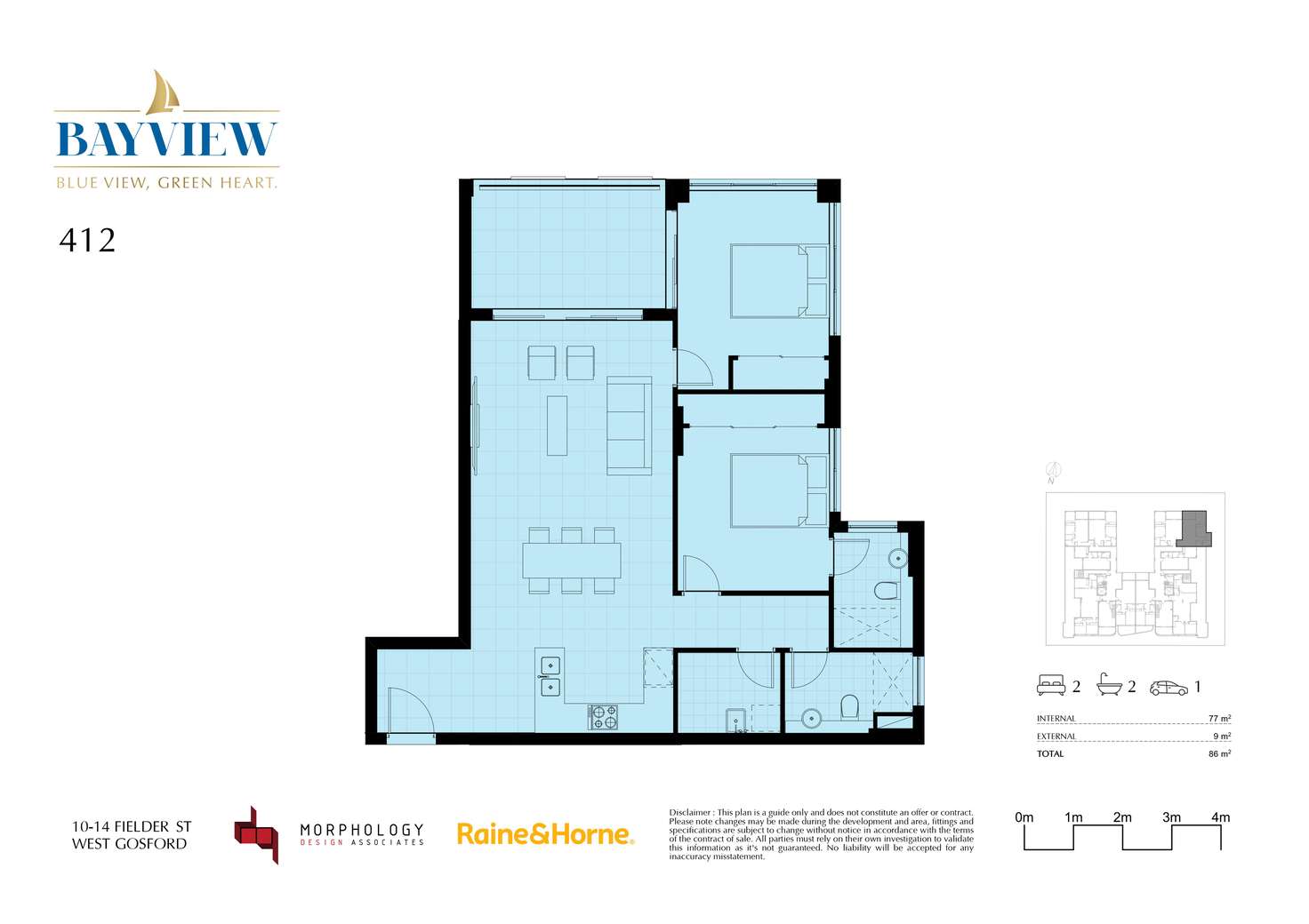 Floorplan of Homely apartment listing, 412/10-14 Fielder Street, West Gosford NSW 2250