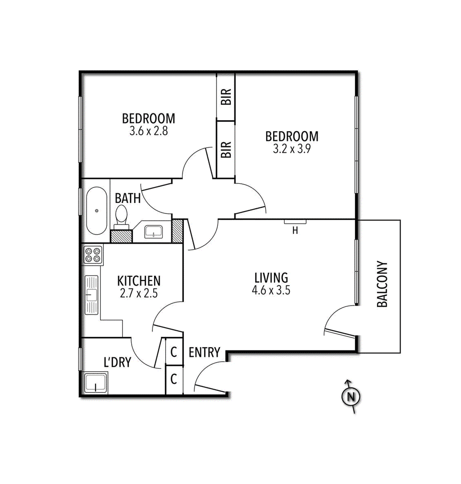Floorplan of Homely apartment listing, 3/67 Ballarat Road, Footscray VIC 3011
