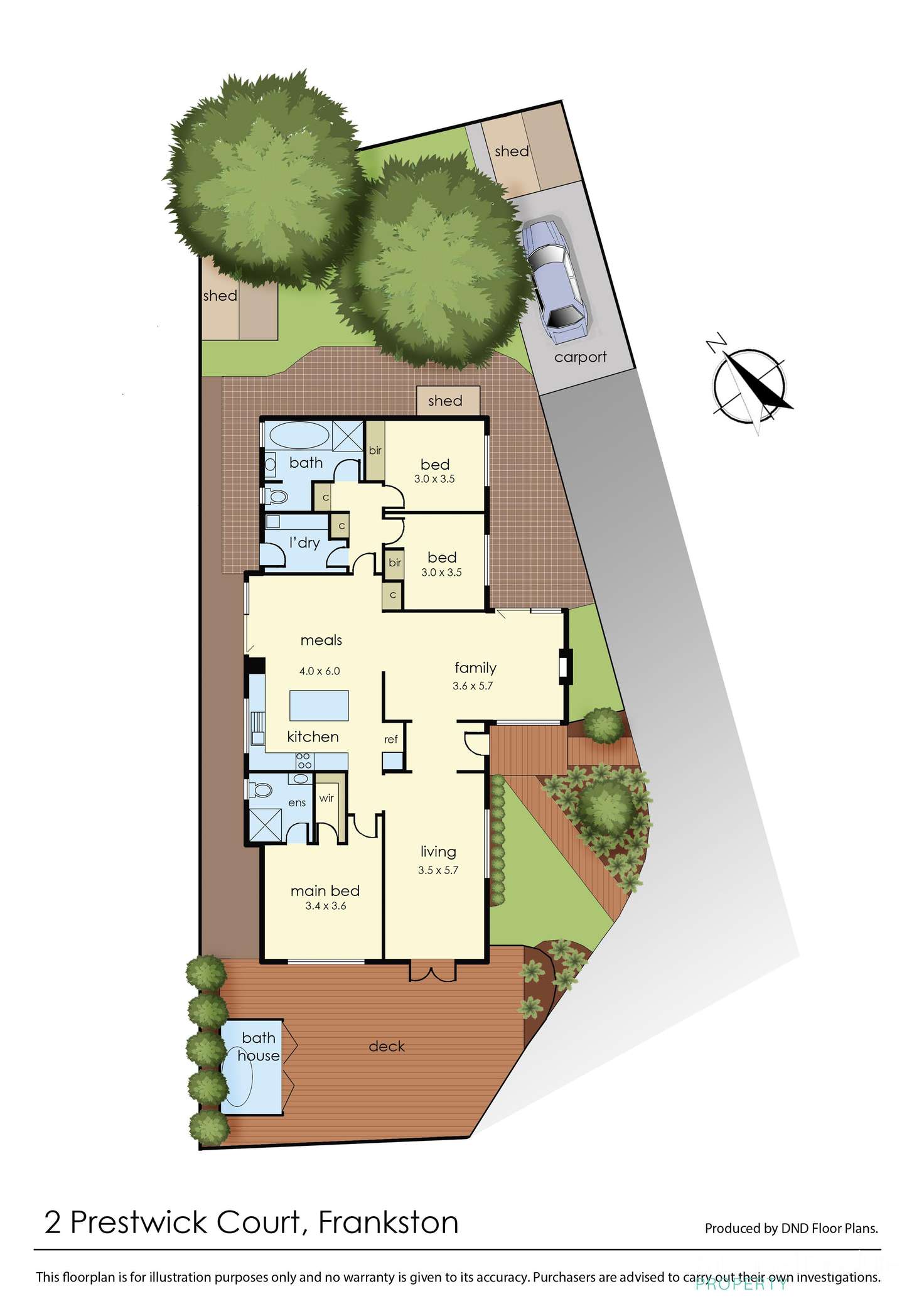 Floorplan of Homely house listing, 2 Prestwick Court, Frankston VIC 3199