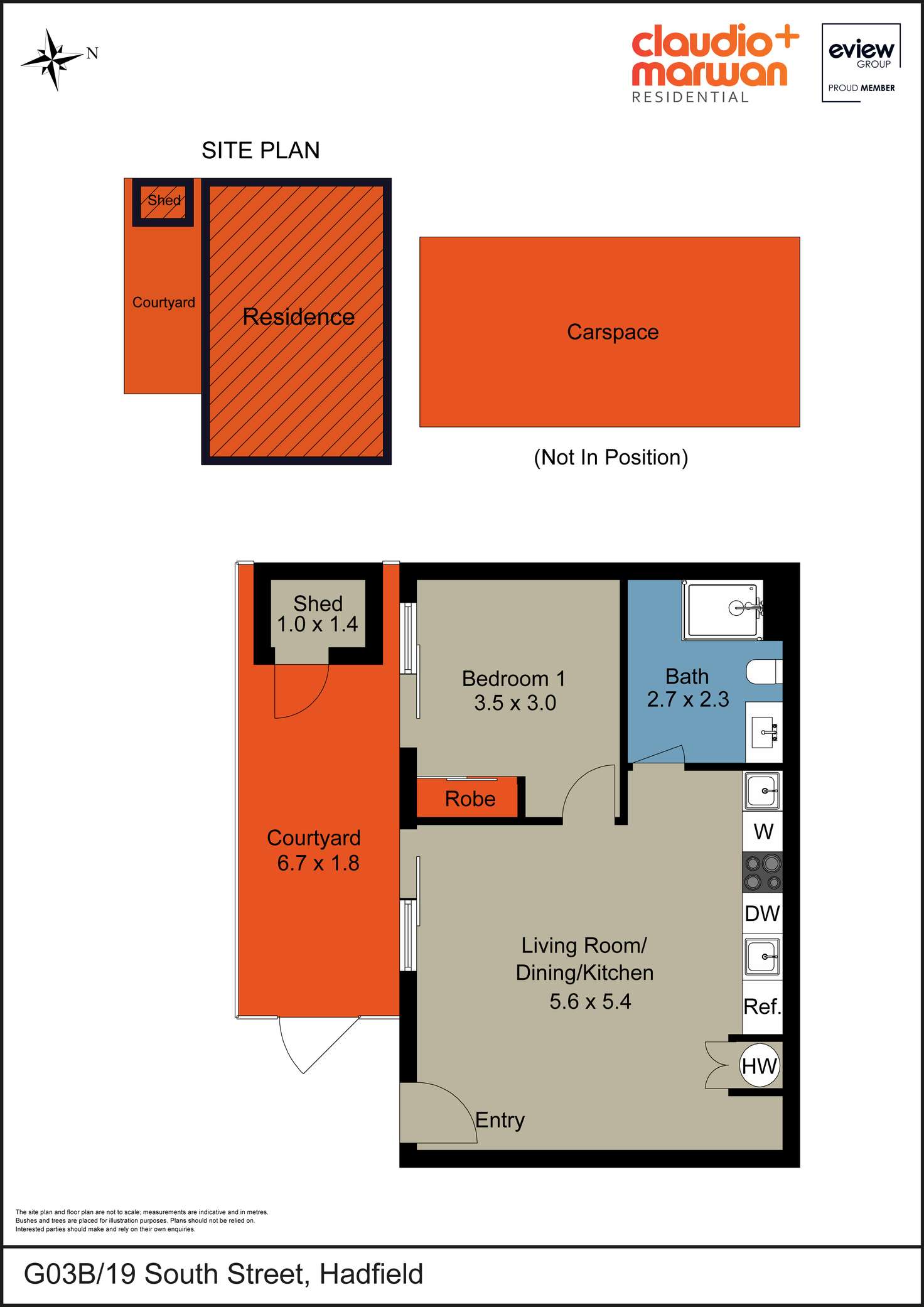 Floorplan of Homely apartment listing, G03B/19 South Street, Hadfield VIC 3046
