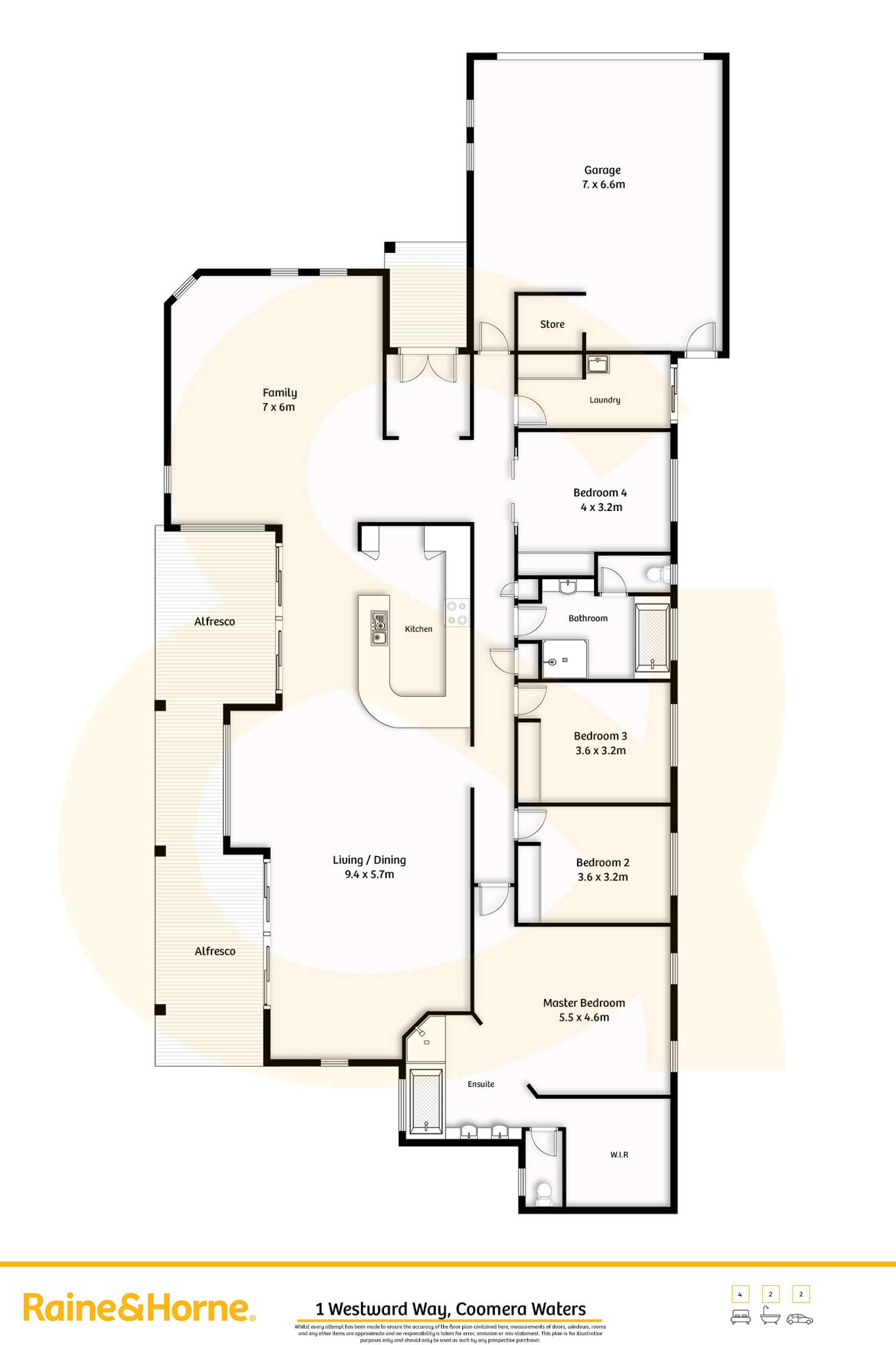 Floorplan of Homely house listing, 1 Westward Way, Coomera Waters QLD 4209