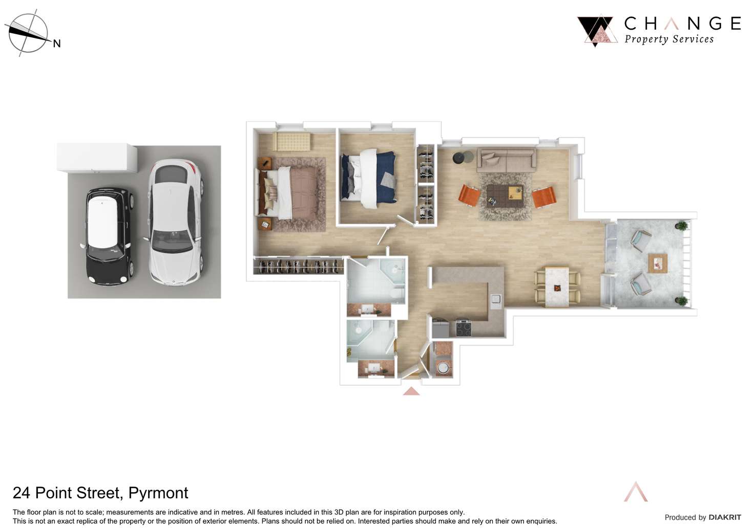 Floorplan of Homely apartment listing, A701/24 Point Street, Pyrmont NSW 2009