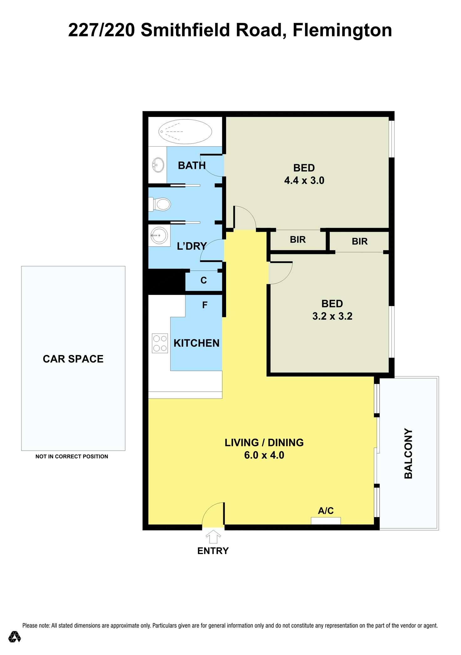 Floorplan of Homely apartment listing, 227/200 Smithfield Road, Flemington VIC 3031