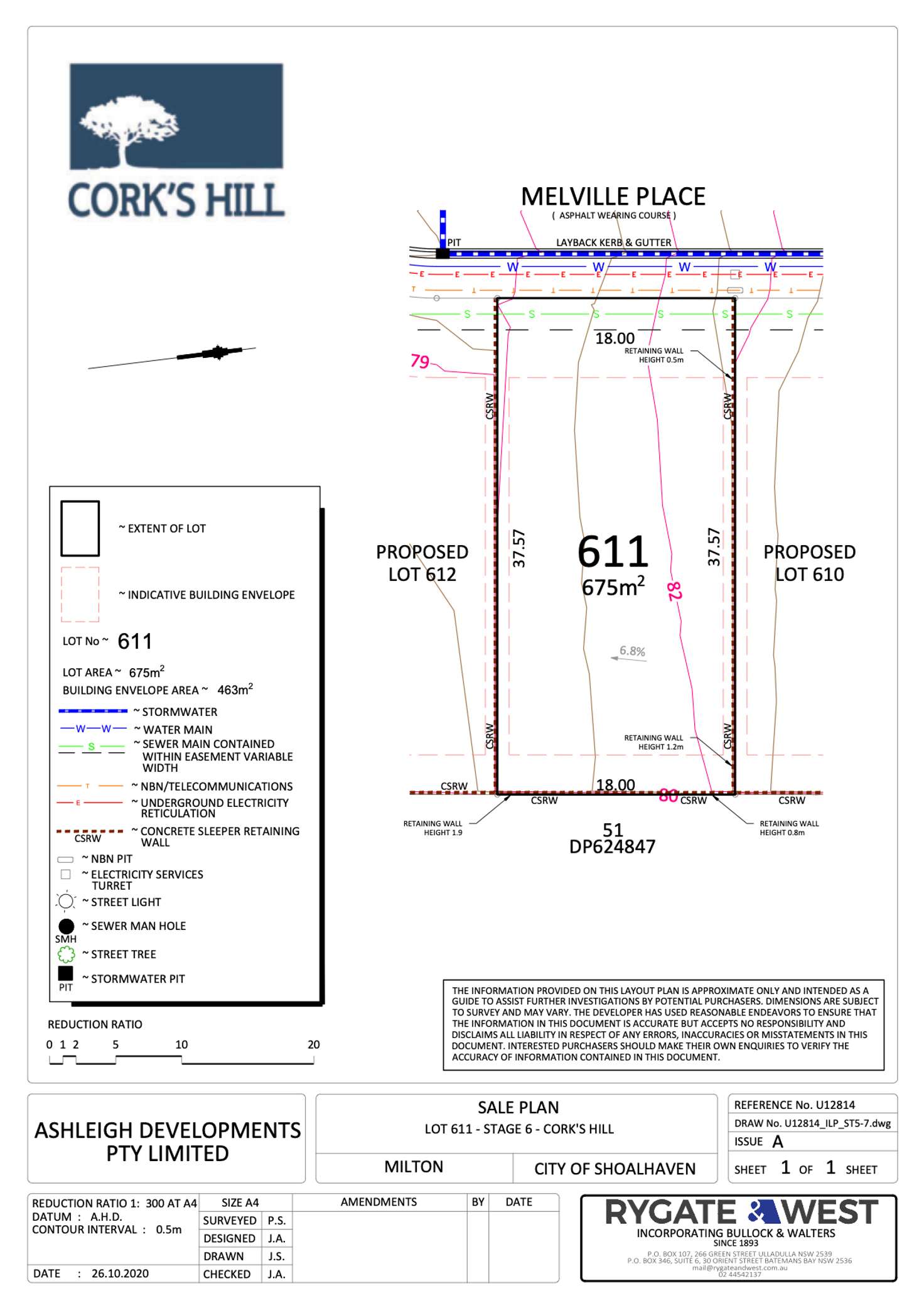 Floorplan of Homely residentialLand listing, Lot 611 Melville Place Corks Hill Estate Stage 6, Milton NSW 2538