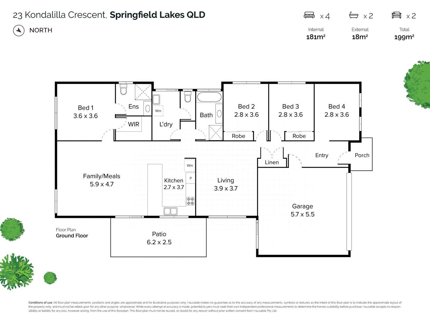 Floorplan of Homely house listing, 23 Kondalilla Crescent, Springfield Lakes QLD 4300