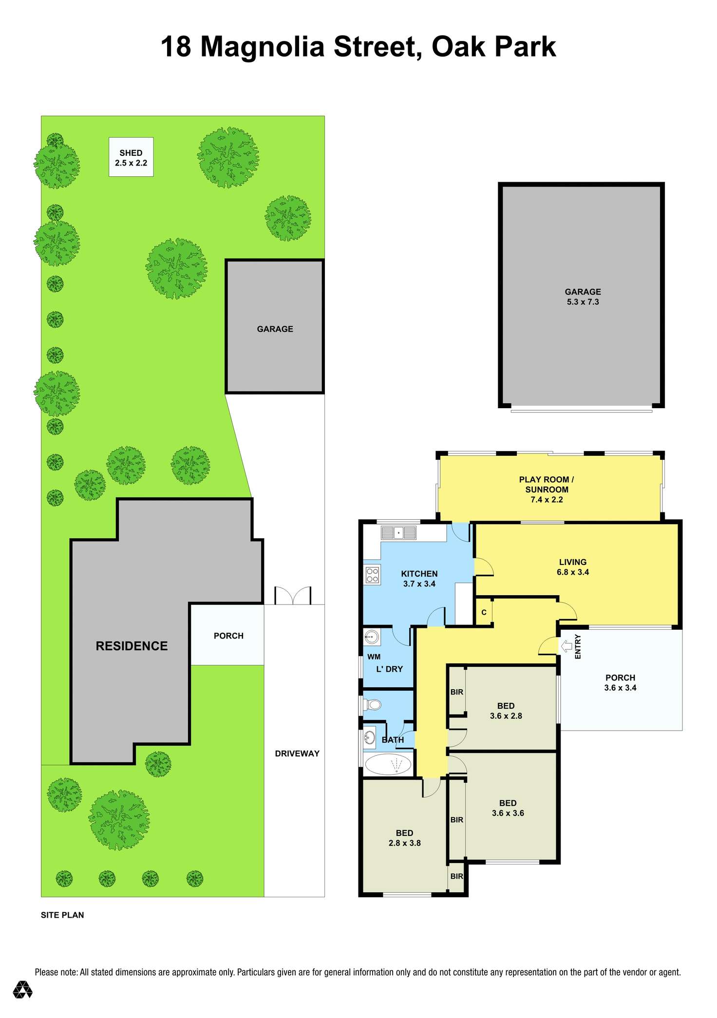 Floorplan of Homely house listing, 18 Magnolia Street, Oak Park VIC 3046