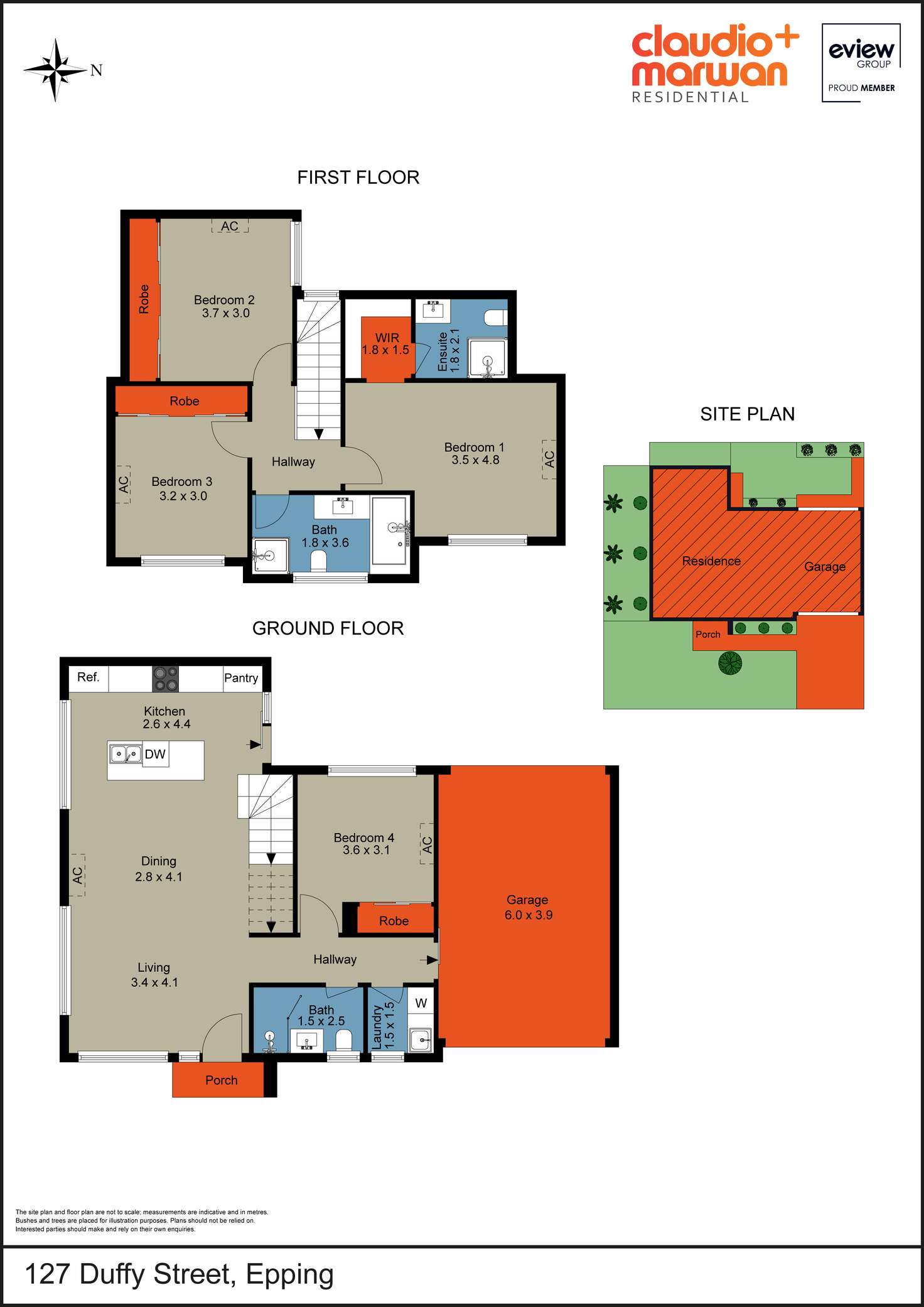 Floorplan of Homely townhouse listing, 127 Duffy Street, Epping VIC 3076