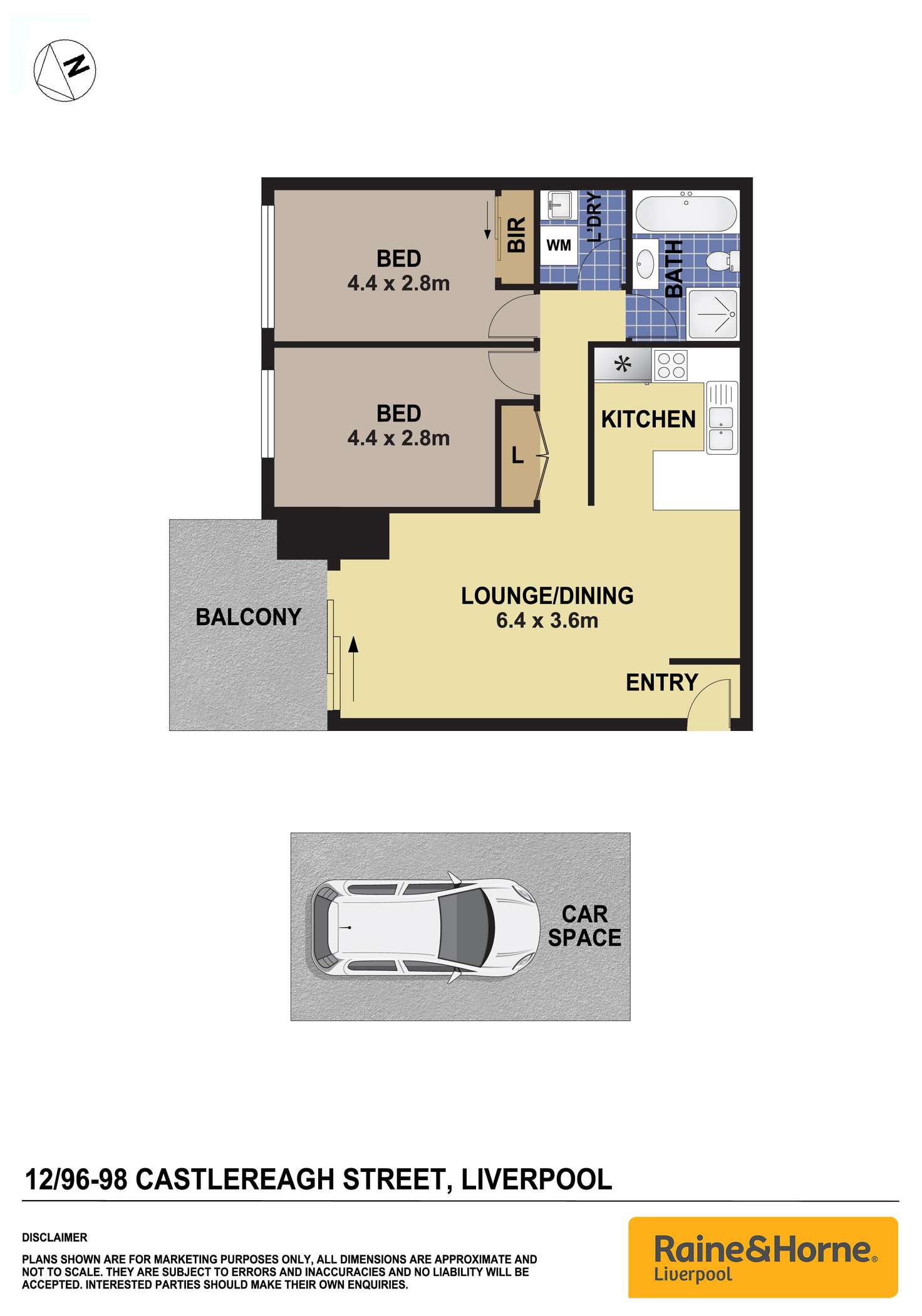 Floorplan of Homely apartment listing, 12/96-98 Castlereagh Street, Liverpool NSW 2170