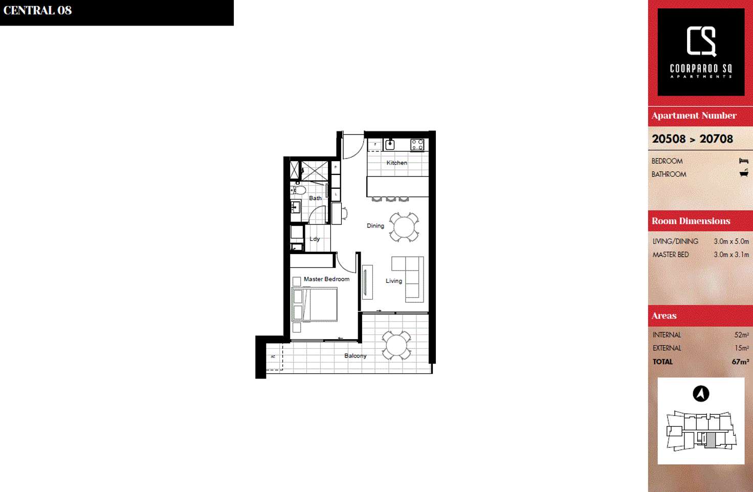 Floorplan of Homely apartment listing, 20608/300 Old Cleveland Road, Coorparoo QLD 4151
