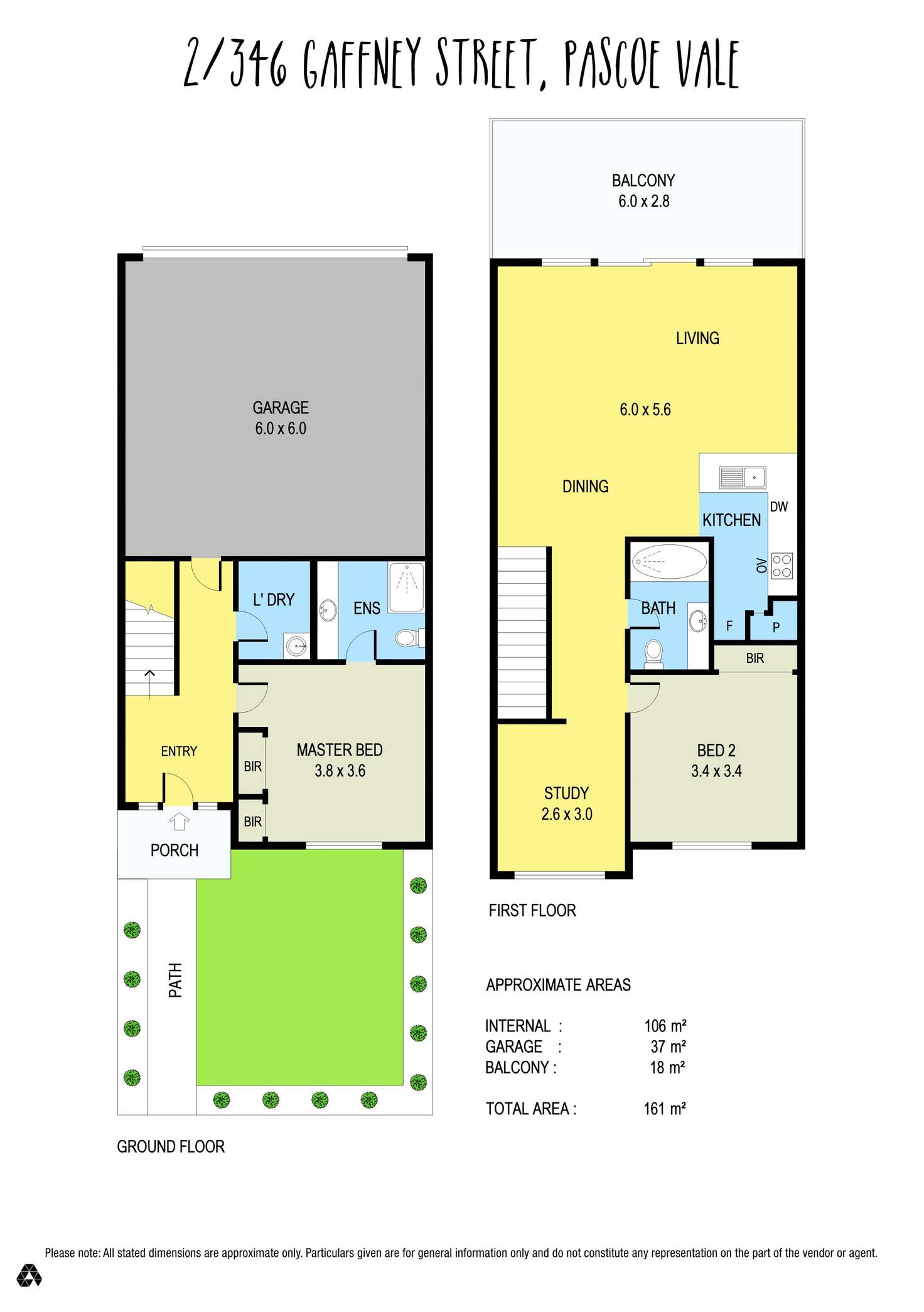 Floorplan of Homely townhouse listing, 2/346 Gaffney Street, Pascoe Vale VIC 3044