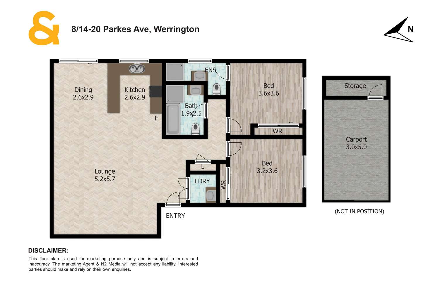 Floorplan of Homely apartment listing, 8/14-20 Parkes Avenue, Werrington NSW 2747