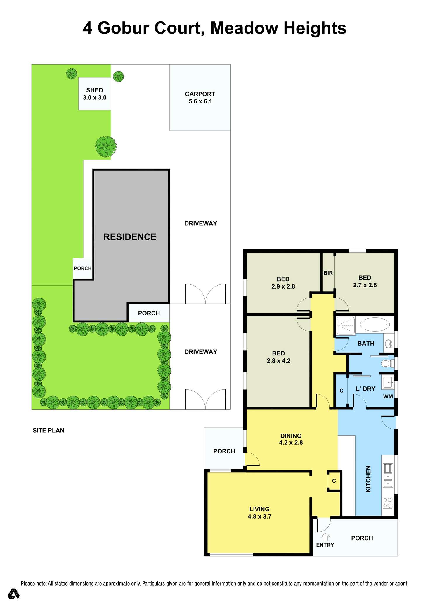 Floorplan of Homely house listing, 4 Gobur Court, Meadow Heights VIC 3048