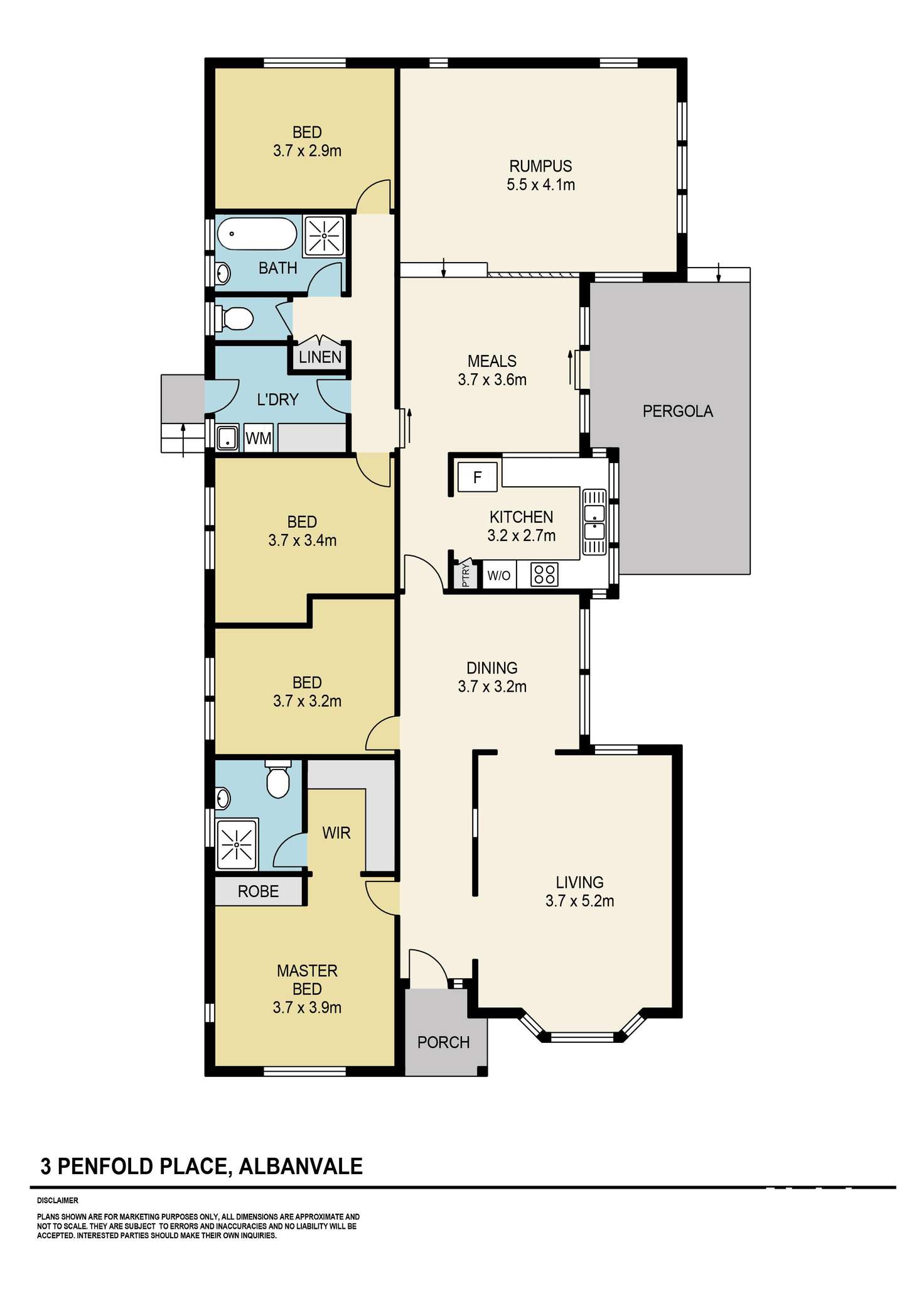 Floorplan of Homely house listing, 3 Penfold Place, Albanvale VIC 3021