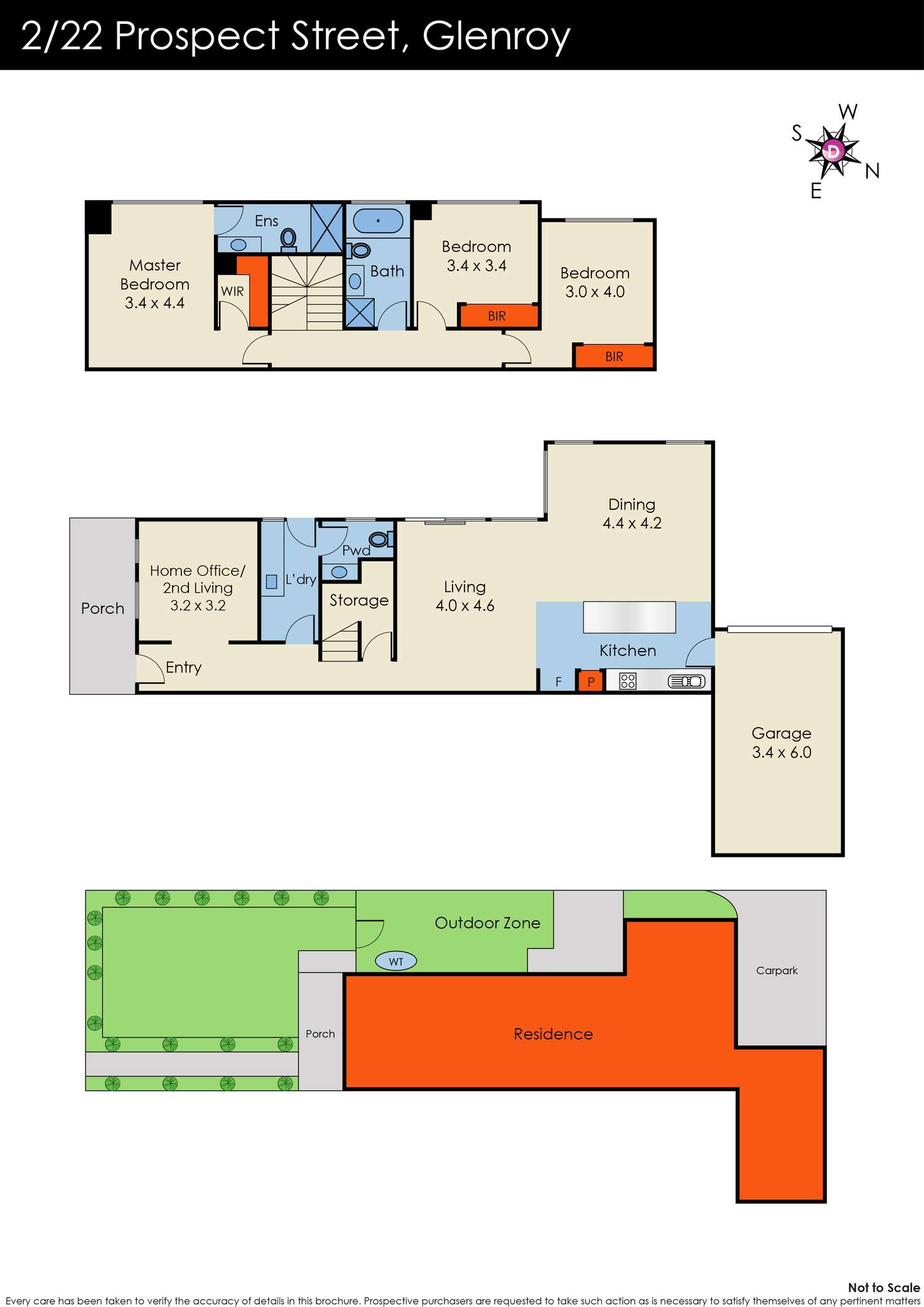 Floorplan of Homely townhouse listing, 2/22 Prospect Street, Glenroy VIC 3046