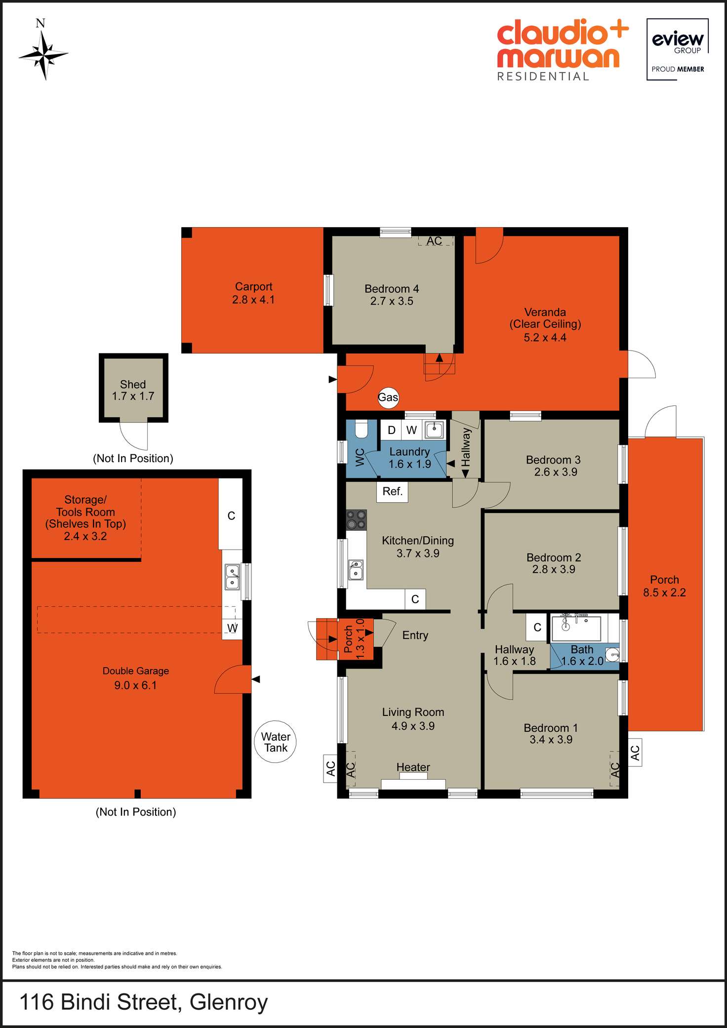 Floorplan of Homely house listing, 116 Bindi Street, Glenroy VIC 3046