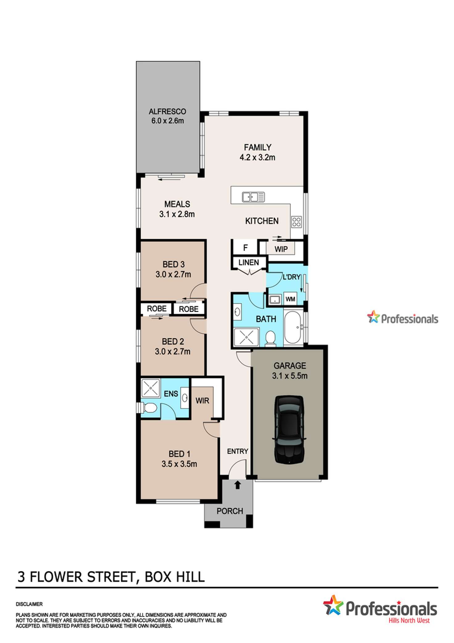 Floorplan of Homely house listing, 3 Flower Street, Box Hill NSW 2765