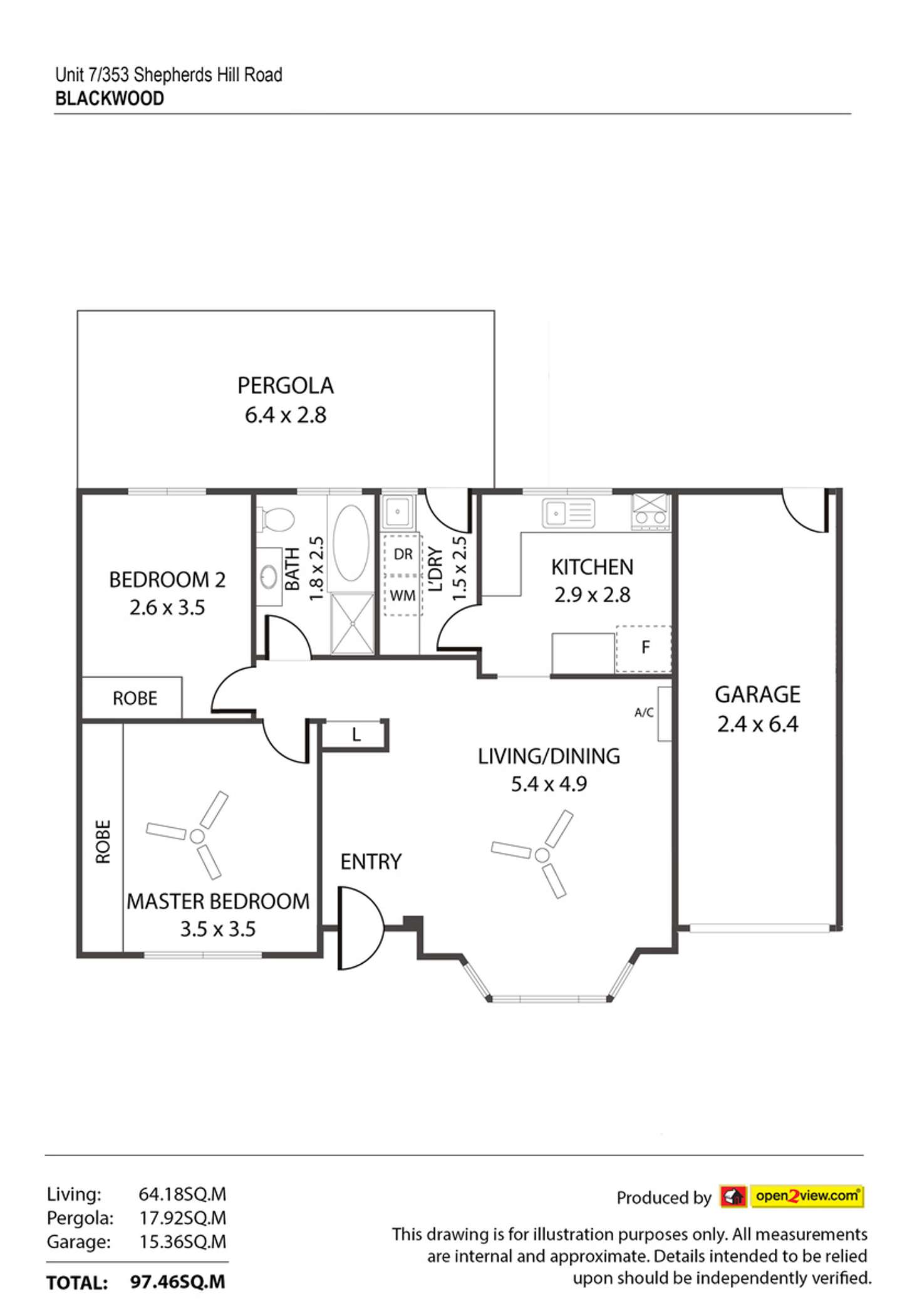 Floorplan of Homely unit listing, 7/353 Shepherds Hill Road, Blackwood SA 5051