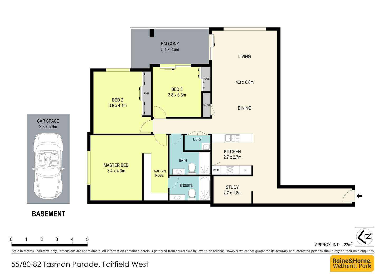Floorplan of Homely unit listing, 55/80-82 Tasman Parade, Fairfield West NSW 2165