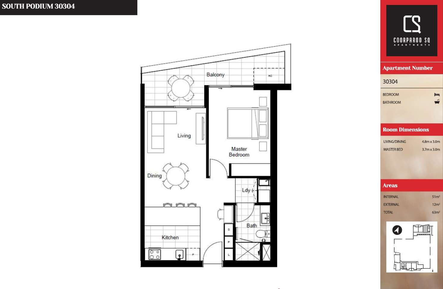 Floorplan of Homely apartment listing, 30304/300 Old Cleveland Road, Coorparoo QLD 4151