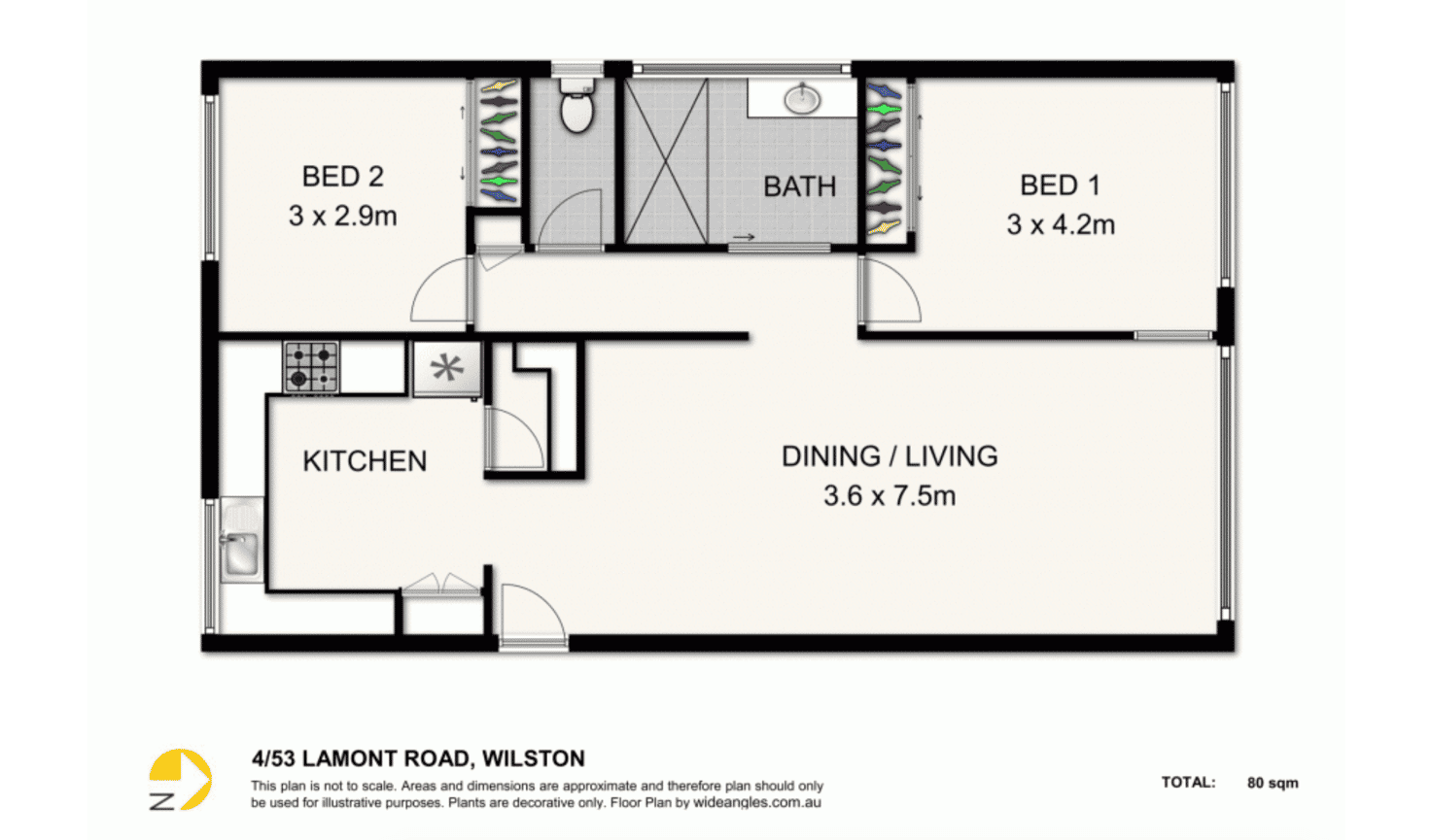 Floorplan of Homely apartment listing, 4/53 Lamont Road, Wilston QLD 4051