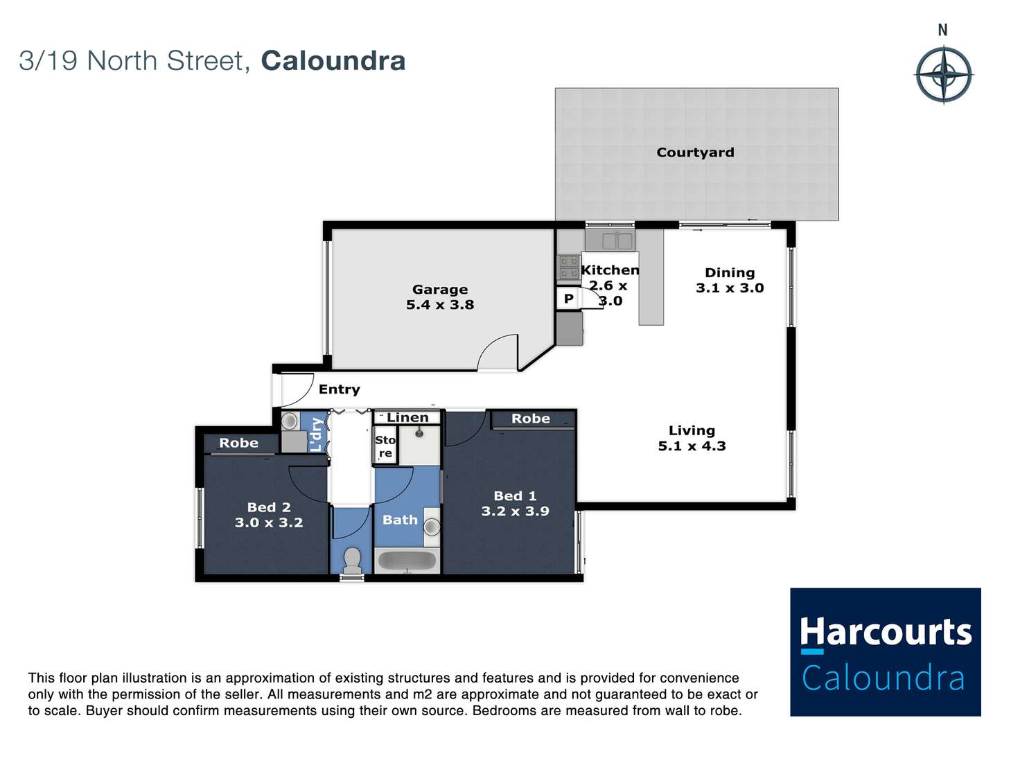 Floorplan of Homely unit listing, 3/19 North Street, Caloundra QLD 4551