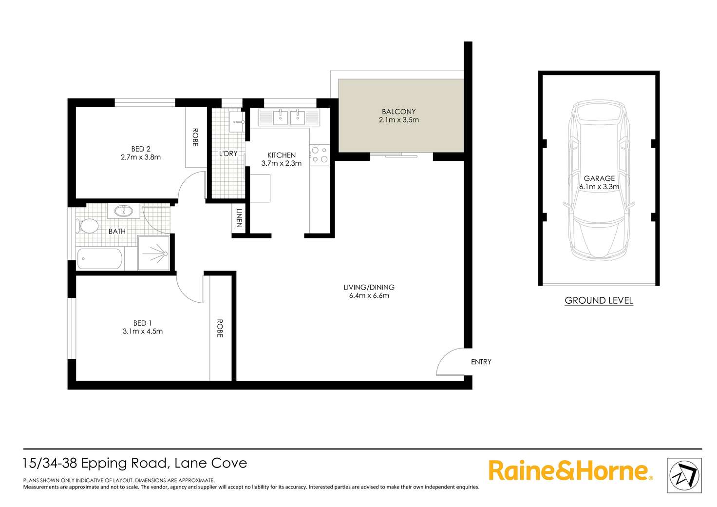Floorplan of Homely apartment listing, 15/34 Epping Road, Lane Cove NSW 2066