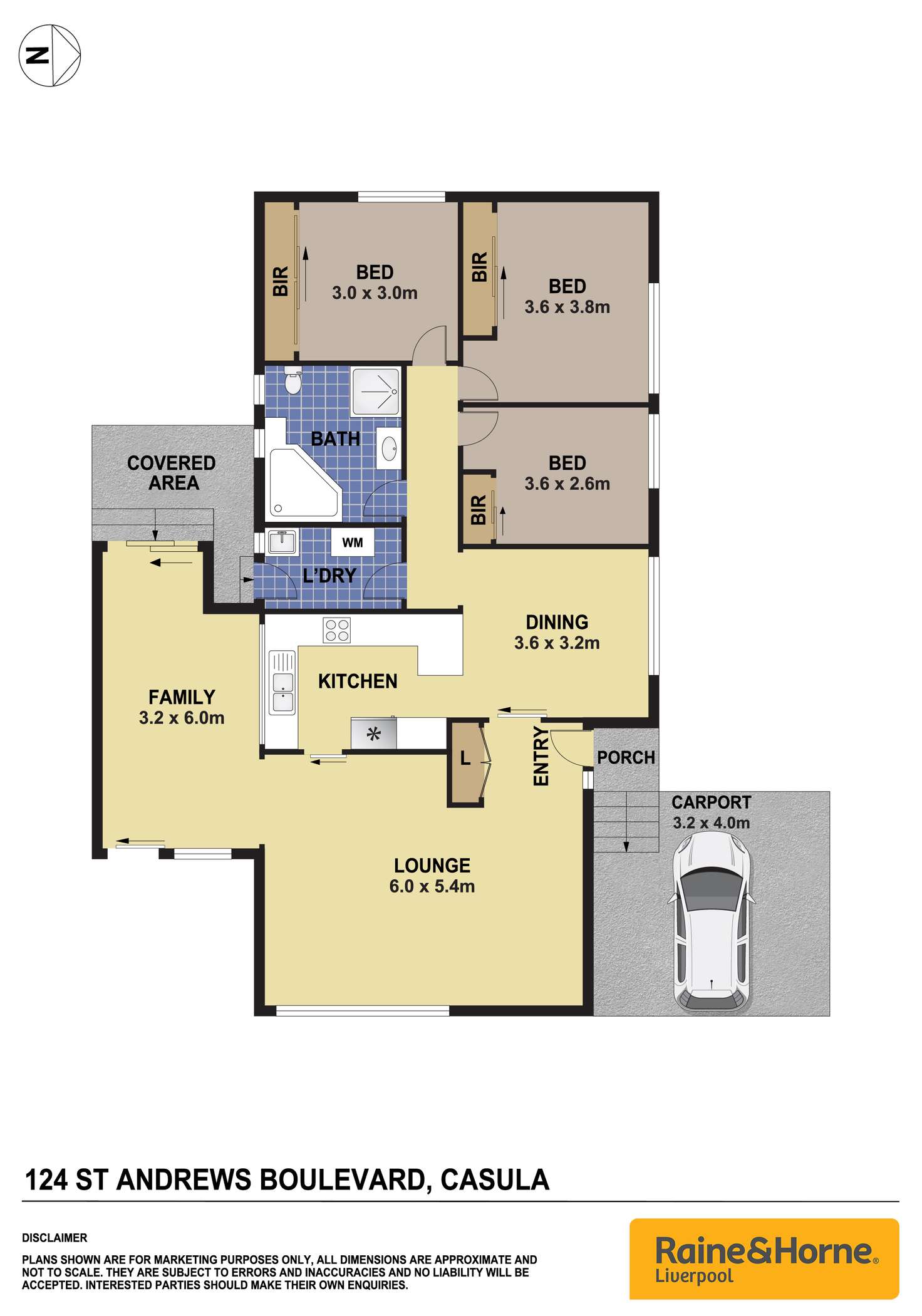 Floorplan of Homely house listing, 124 St Andrews Boulevard, Casula NSW 2170