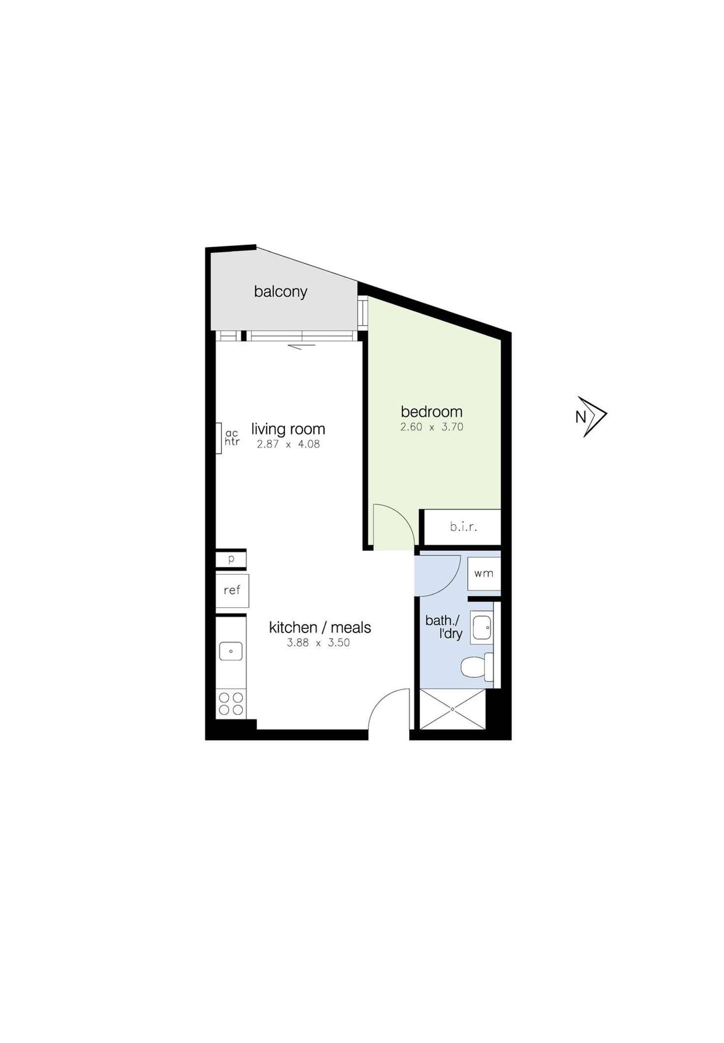 Floorplan of Homely apartment listing, 408/240 Barkly Street, Footscray VIC 3011