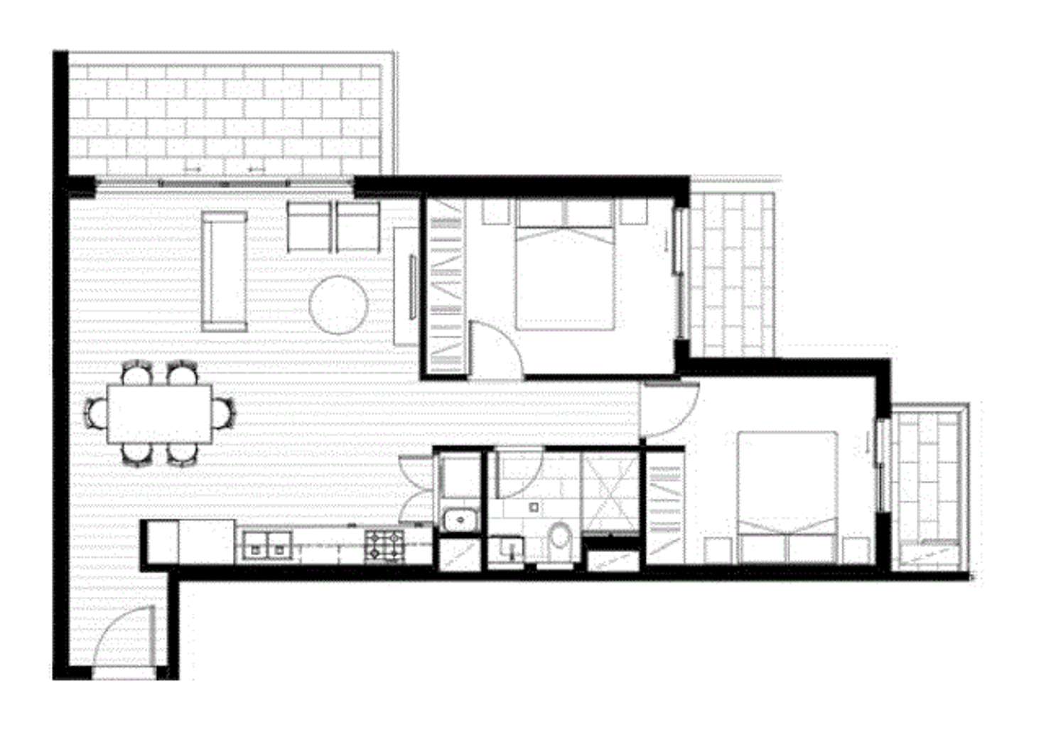 Floorplan of Homely apartment listing, 202/77-81 Hobsons Road, Kensington VIC 3031