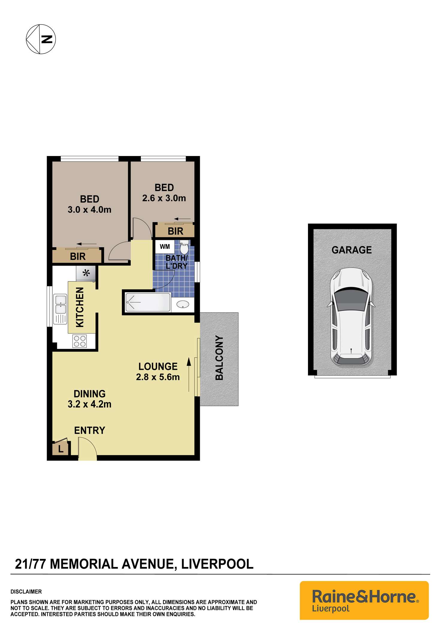 Floorplan of Homely unit listing, 21/77 Memorial Avenue, Liverpool NSW 2170