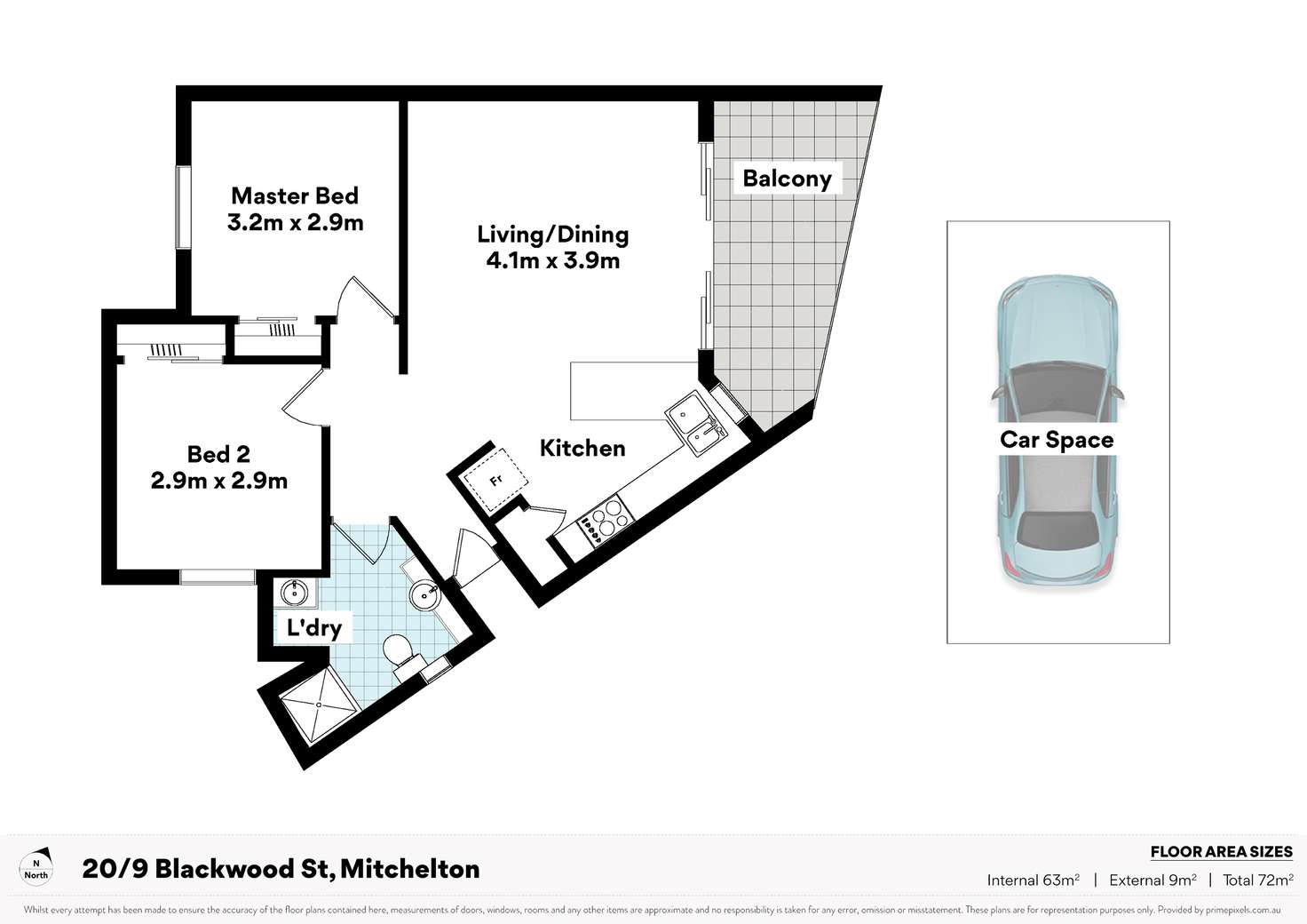 Floorplan of Homely apartment listing, 20/9 Blackwood Street, Mitchelton QLD 4053