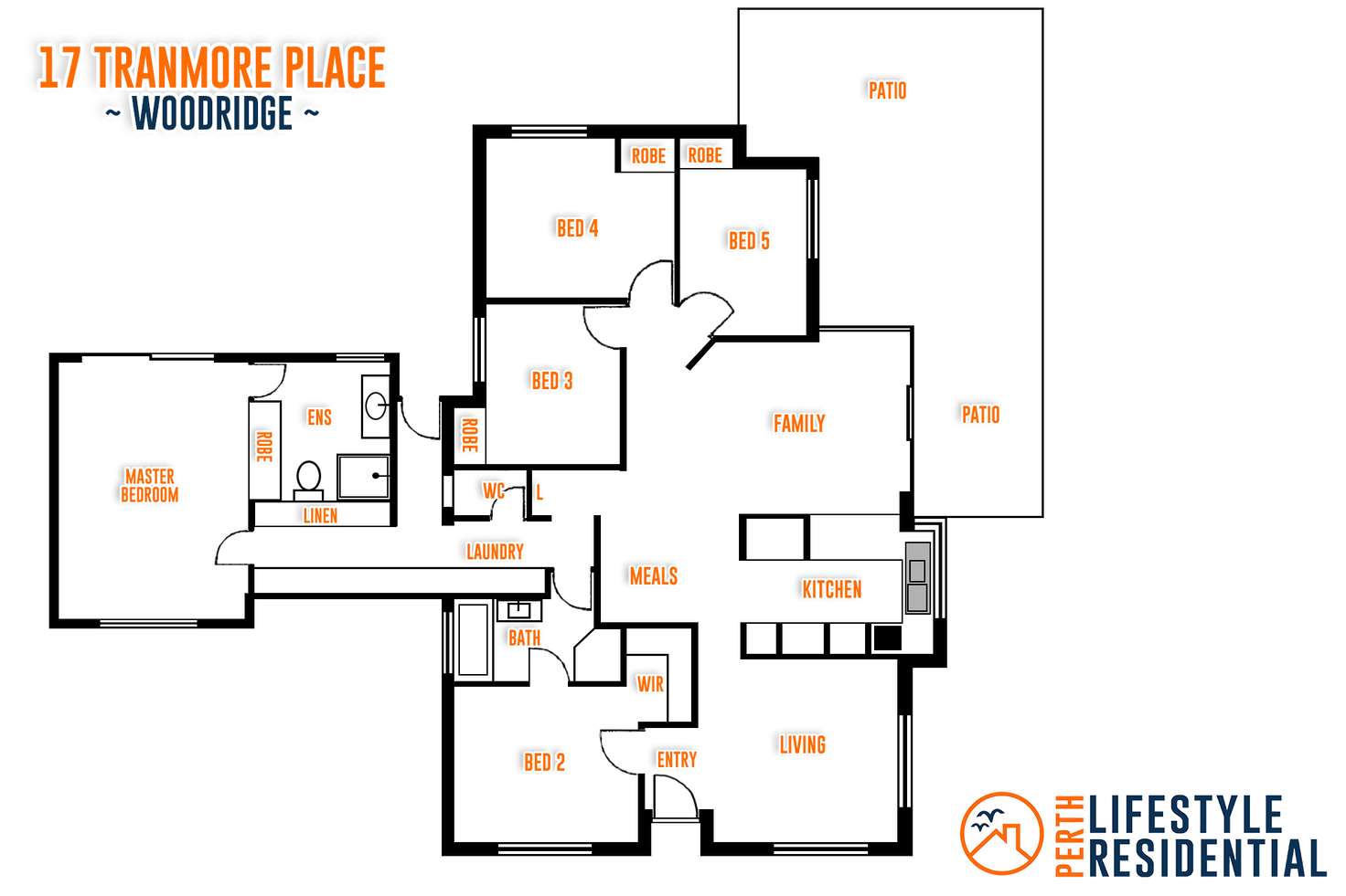 Floorplan of Homely house listing, 17 Tranmore Place, Woodridge WA 6041