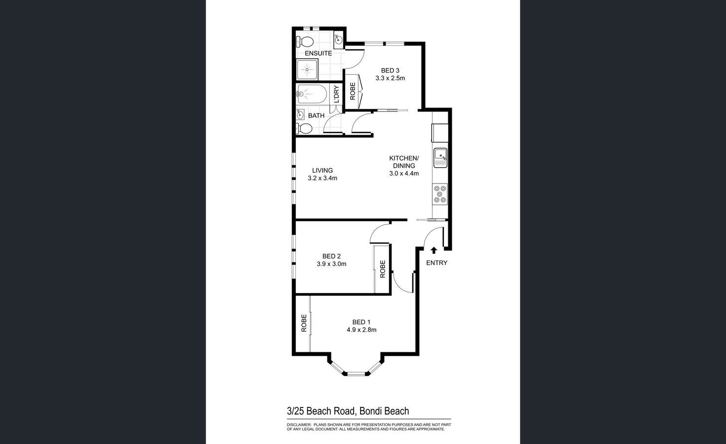 Floorplan of Homely apartment listing, 3/25 Beach Road, Bondi Beach NSW 2026