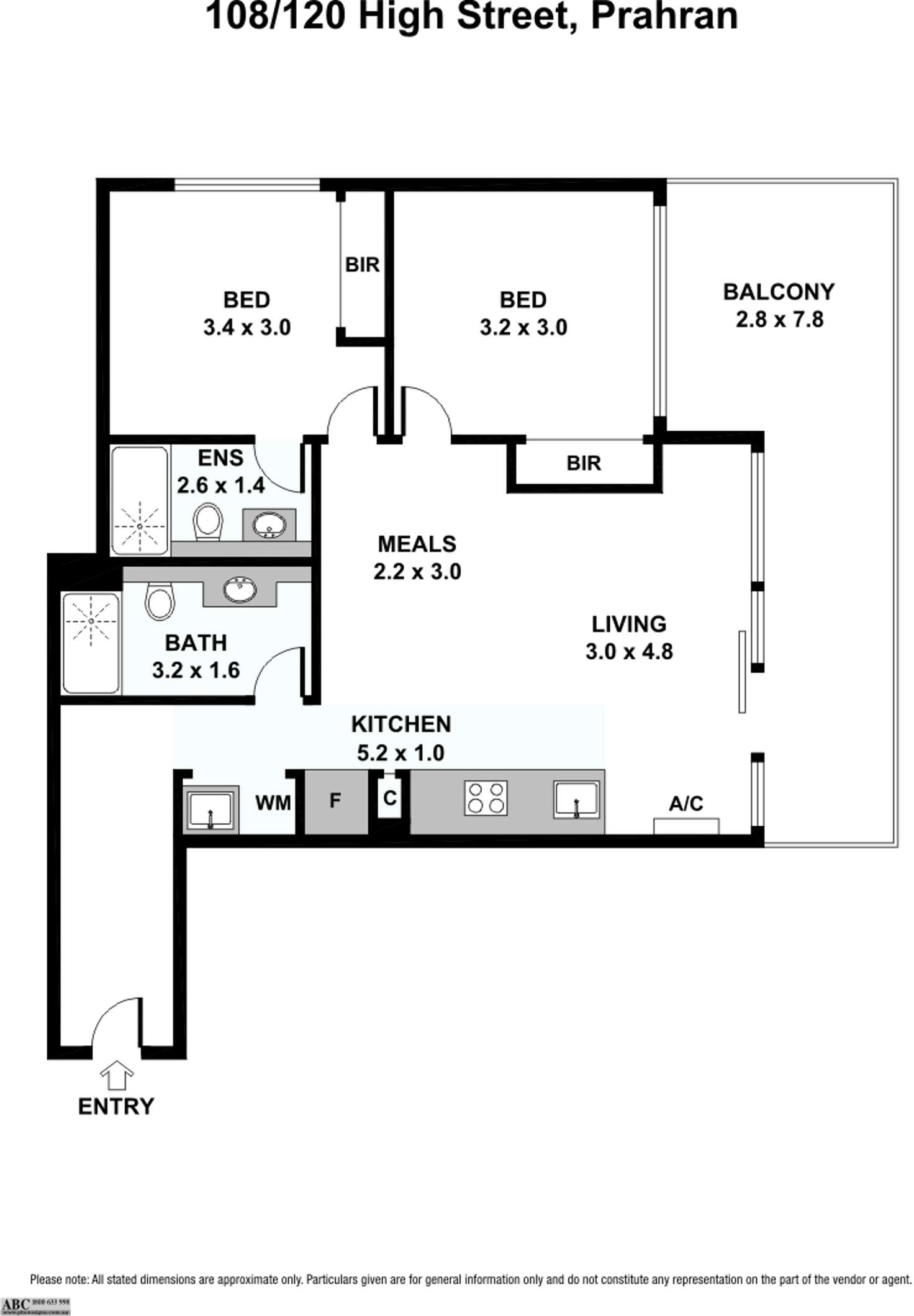 Floorplan of Homely apartment listing, 108/120 High Street, Windsor VIC 3181