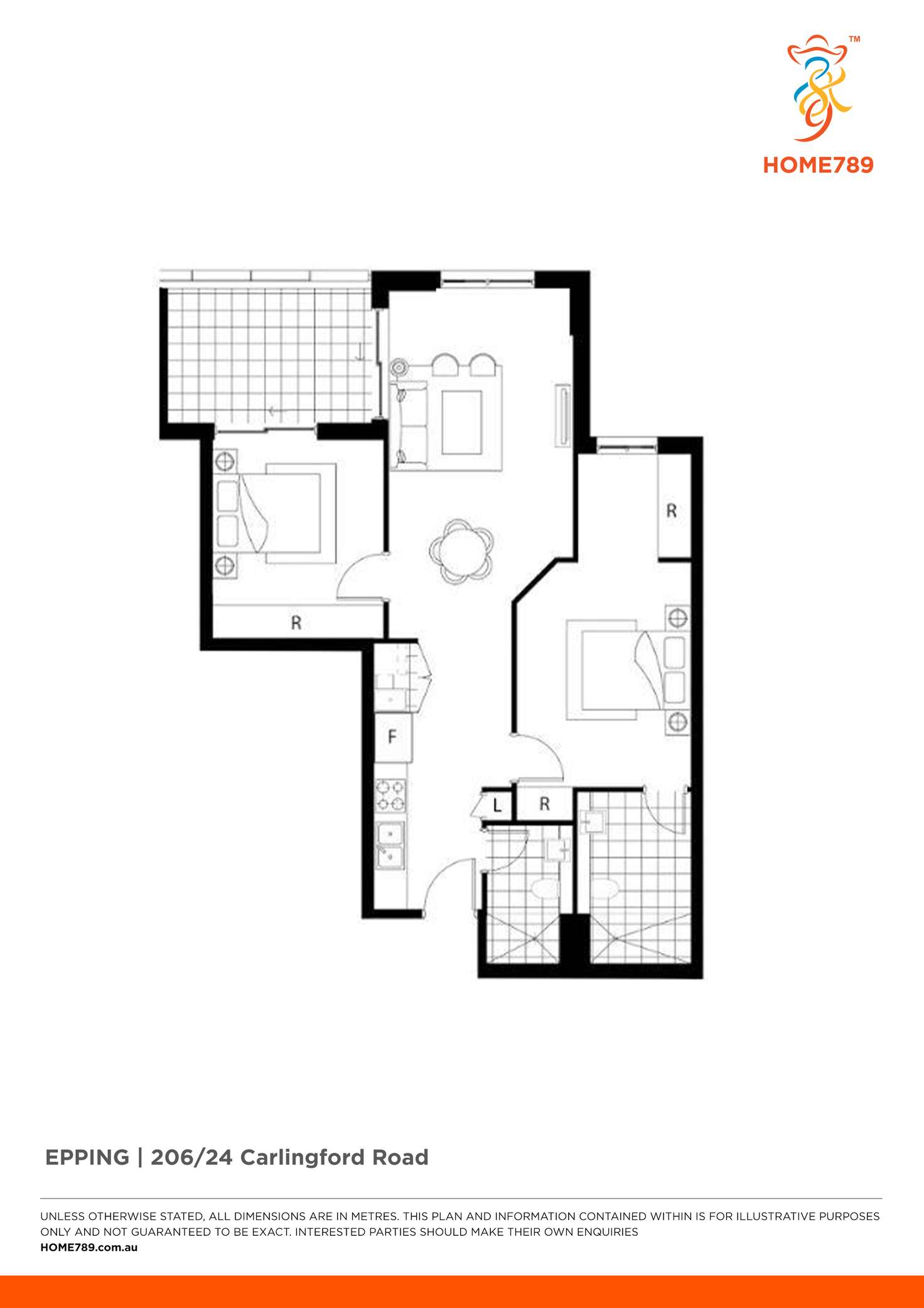 Floorplan of Homely apartment listing, 206/24 Carlingford Road, Epping NSW 2121
