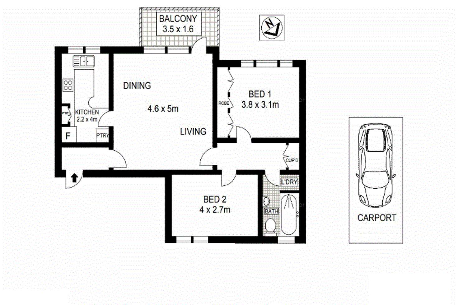 Floorplan of Homely apartment listing, 12/410 Mowbray Road, Lane Cove NSW 2066