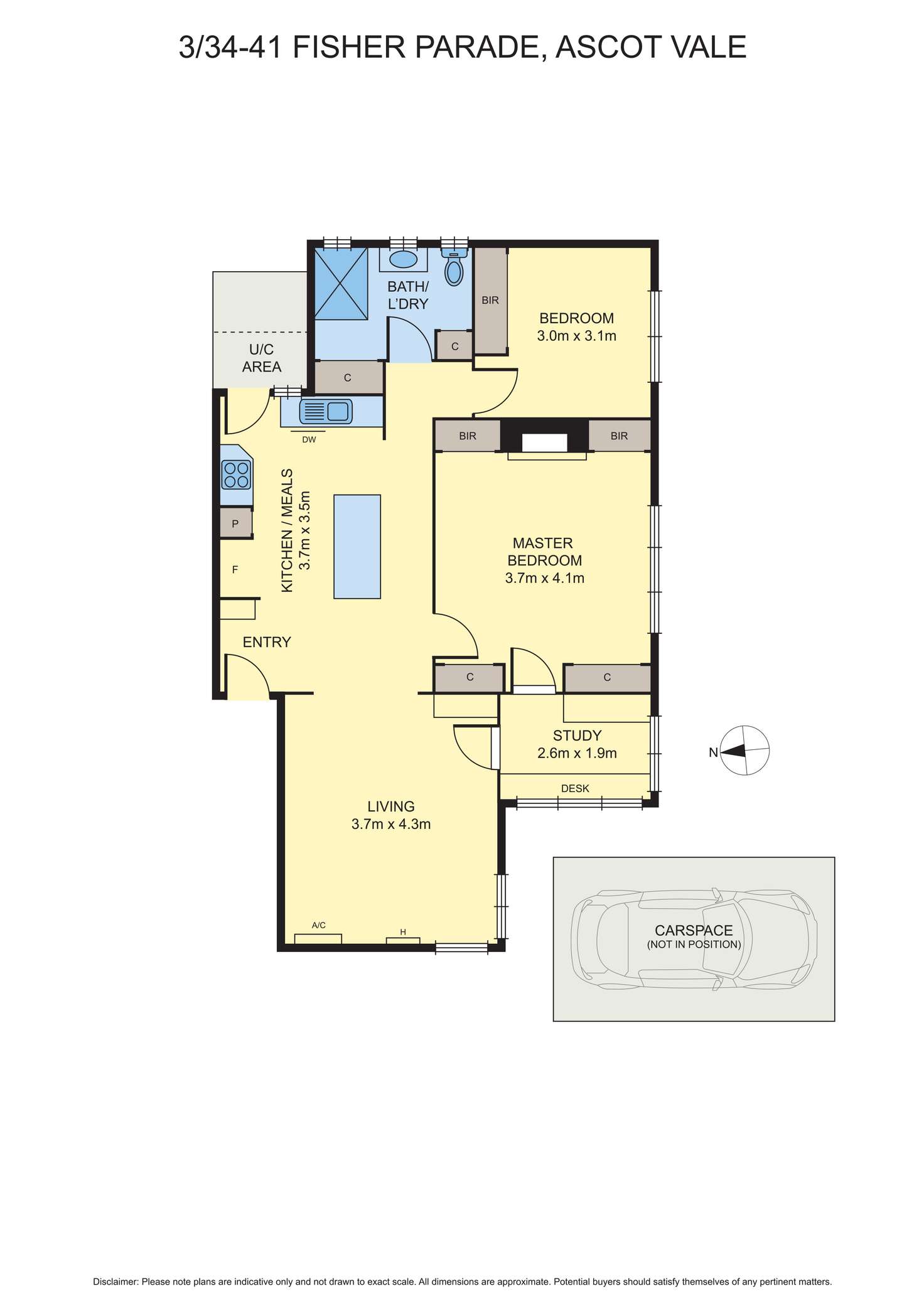 Floorplan of Homely house listing, 3/34-40 Fisher Parade, Ascot Vale VIC 3032
