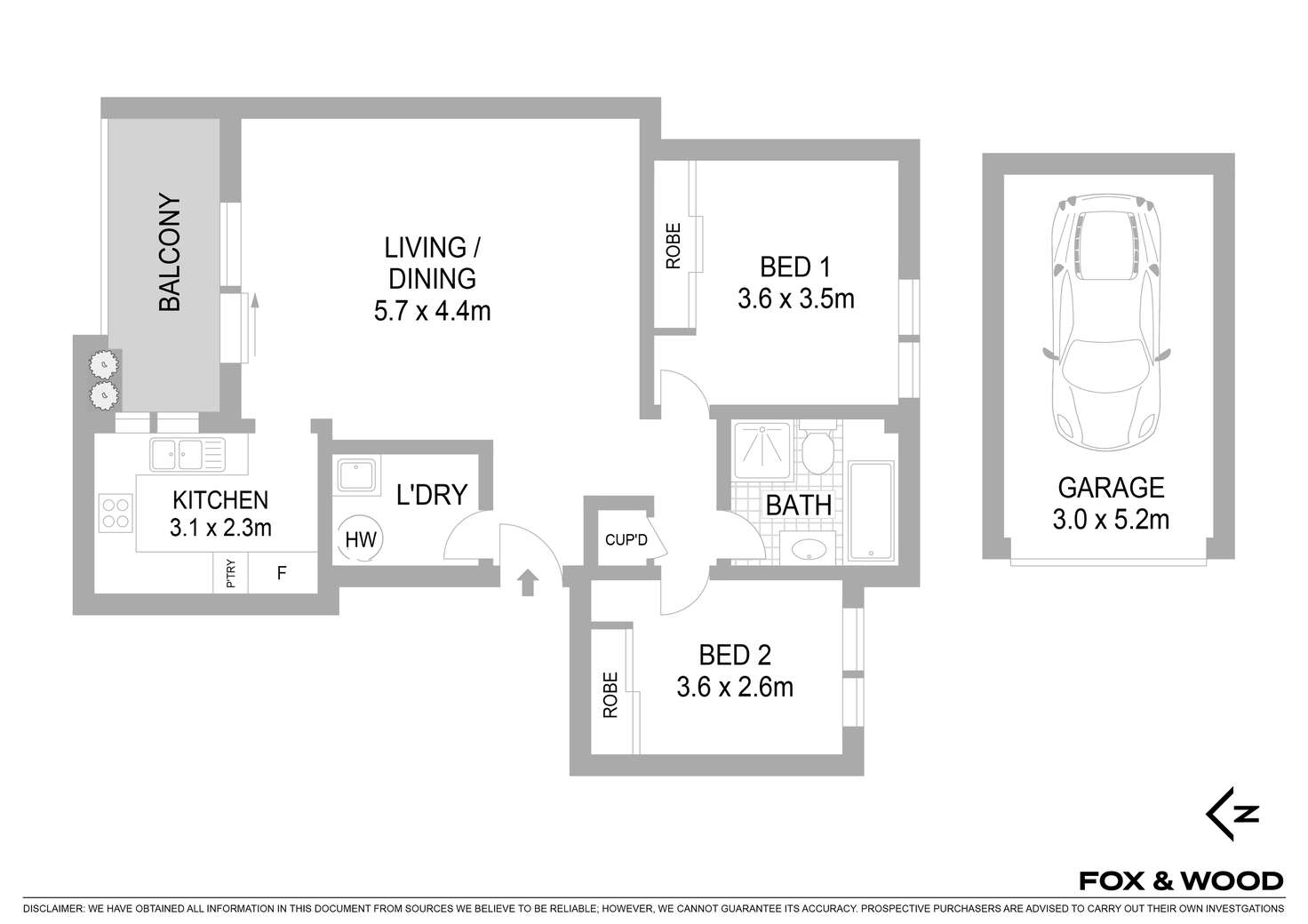 Floorplan of Homely apartment listing, 4/95-101 Flora Street, Sutherland NSW 2232