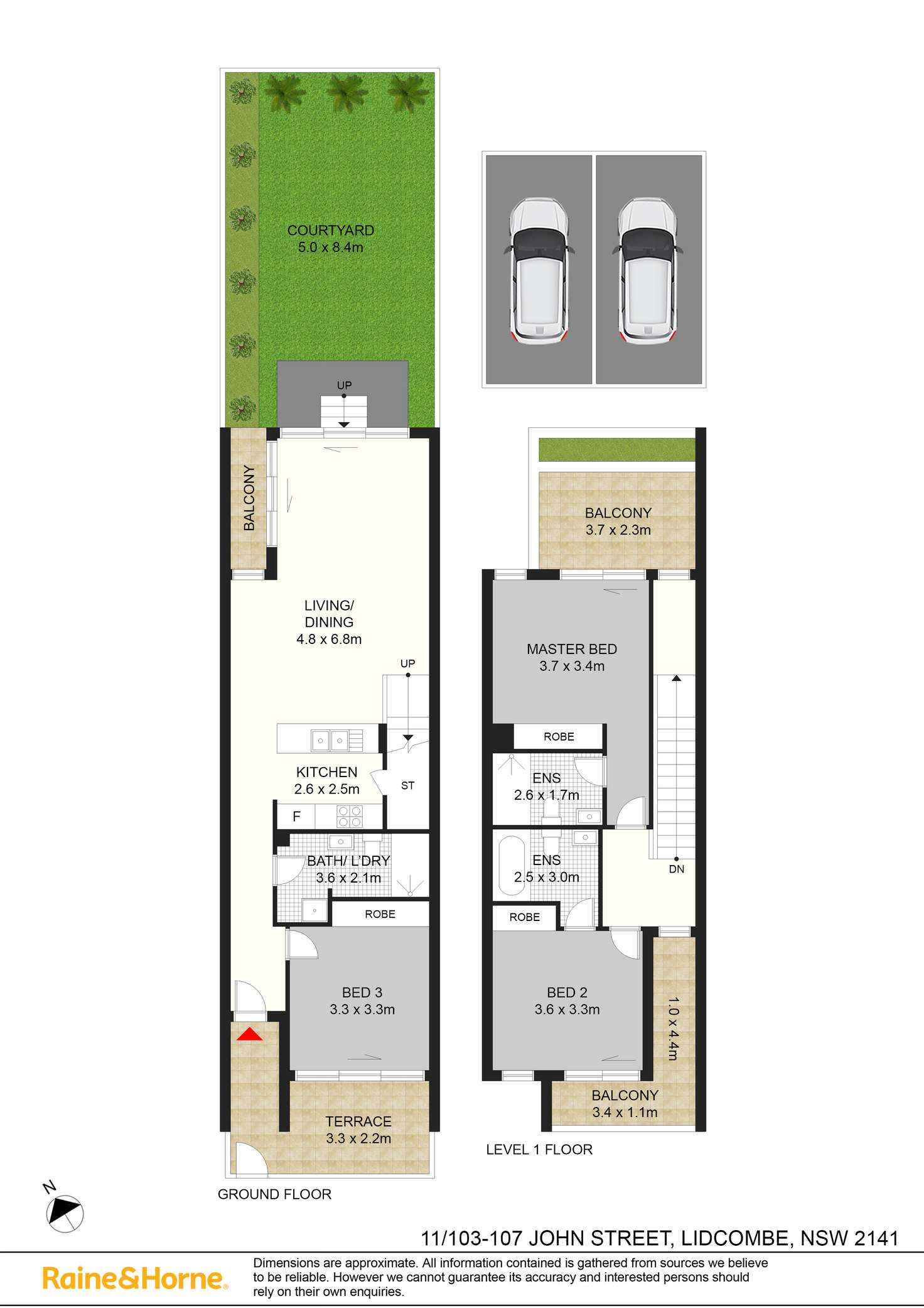 Floorplan of Homely townhouse listing, 11/103-107 John Street, Lidcombe NSW 2141