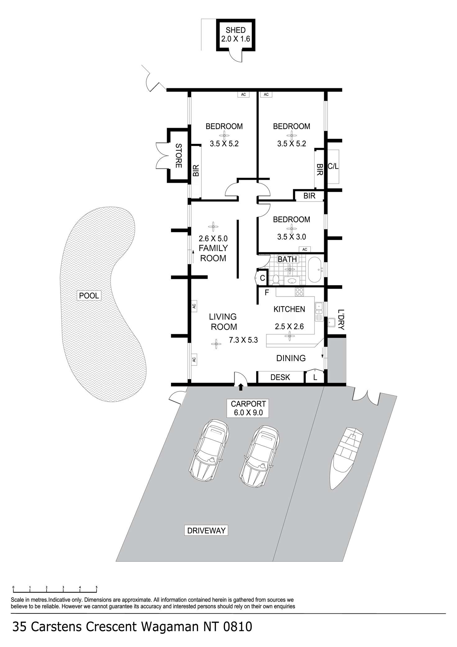 Floorplan of Homely house listing, 35 Carstens Crescent, Wagaman NT 810