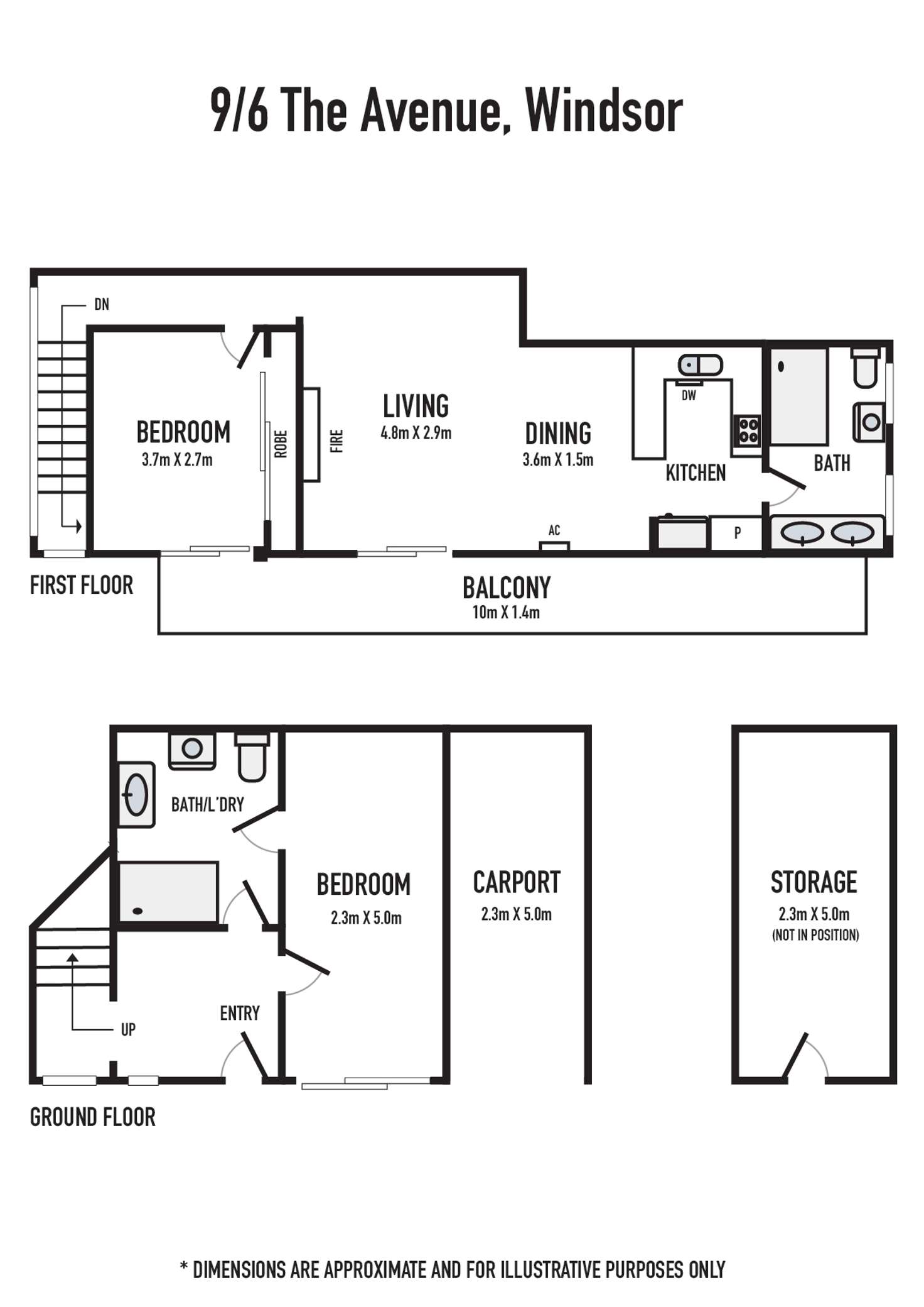 Floorplan of Homely townhouse listing, 9/6 The Avenue, Windsor VIC 3181