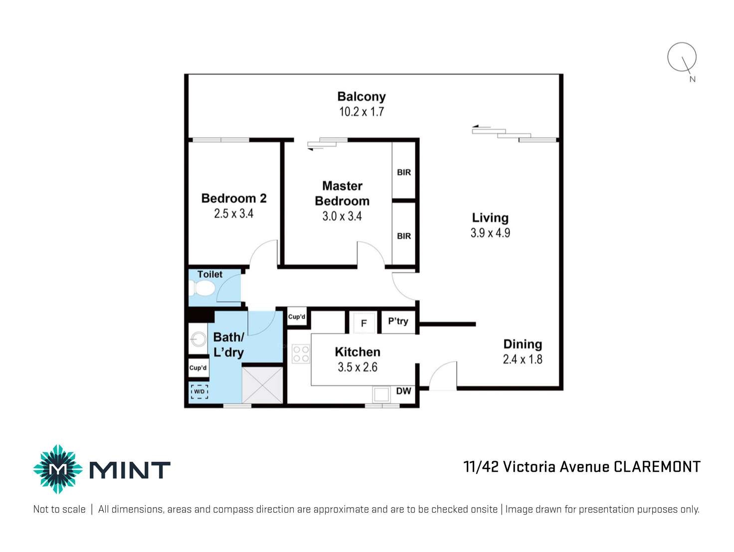 Floorplan of Homely apartment listing, 11/42 Victoria Avenue, Claremont WA 6010