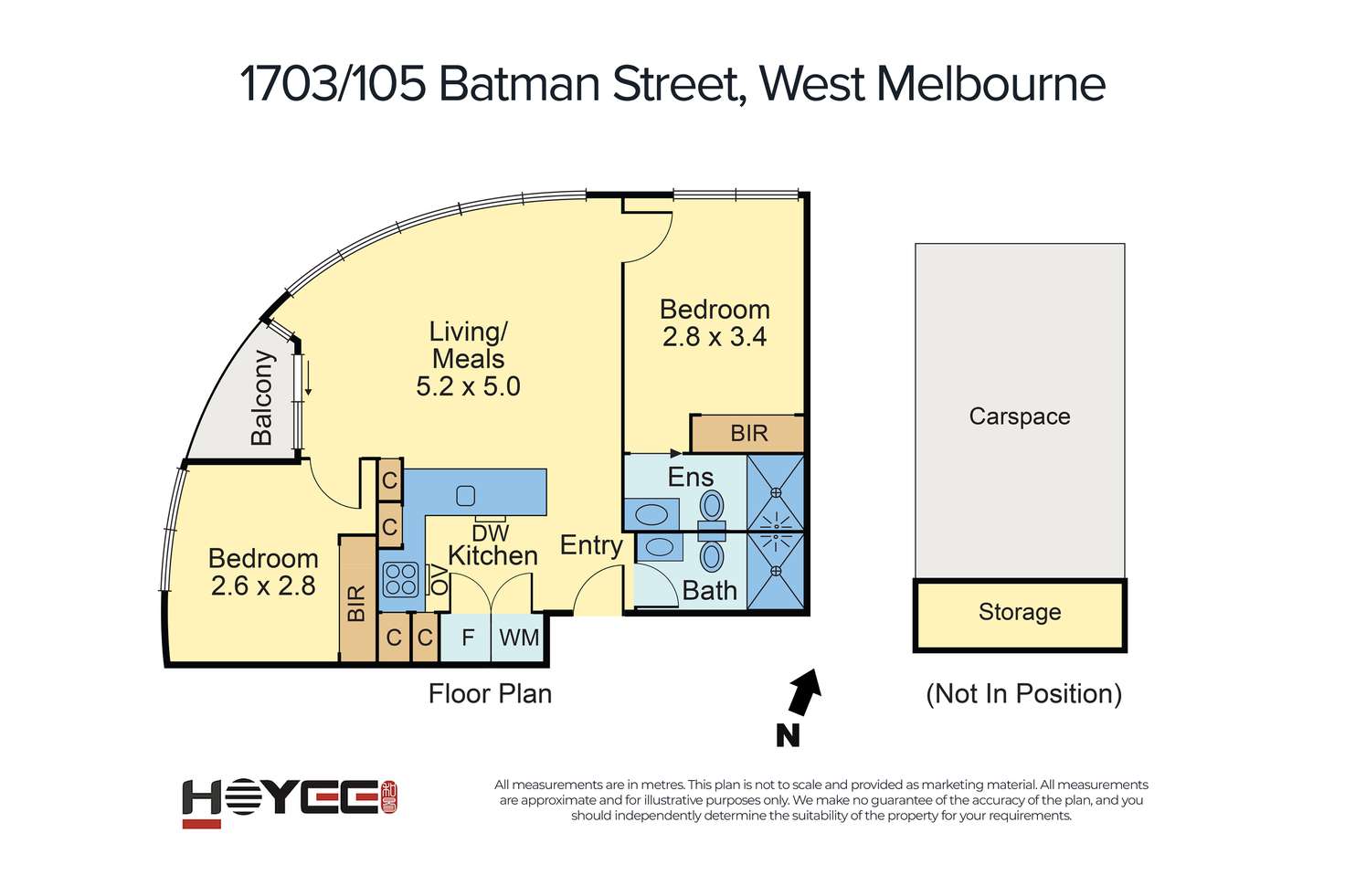 Floorplan of Homely apartment listing, 1703/105 Batman Street, West Melbourne VIC 3003