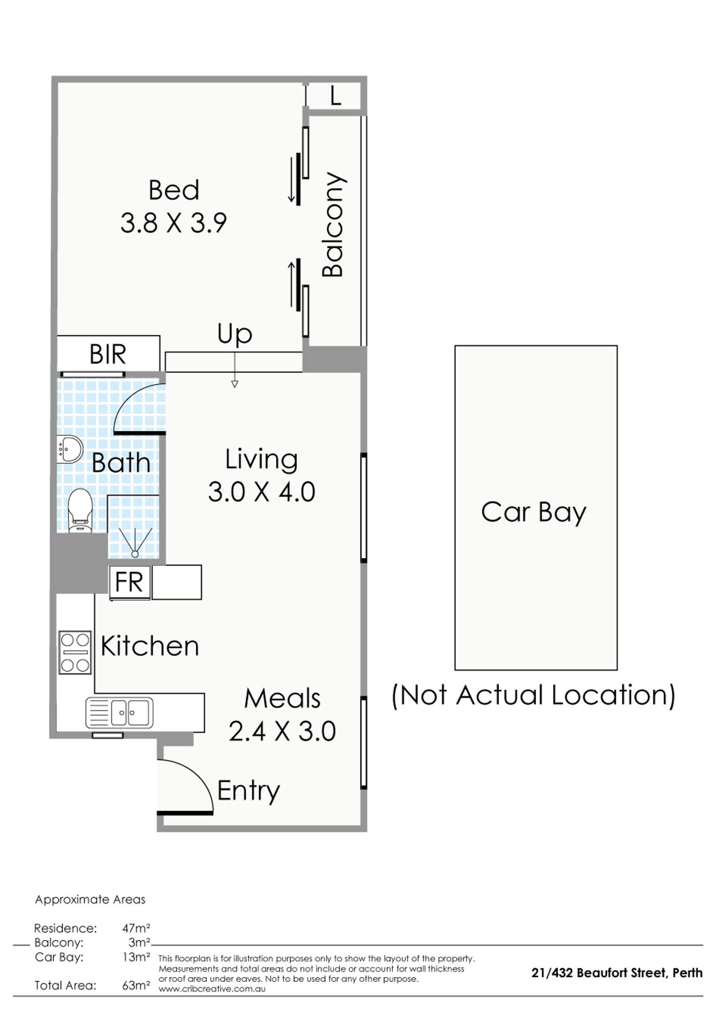 Floorplan of Homely apartment listing, 21/432 Beaufort Street, Highgate WA 6003