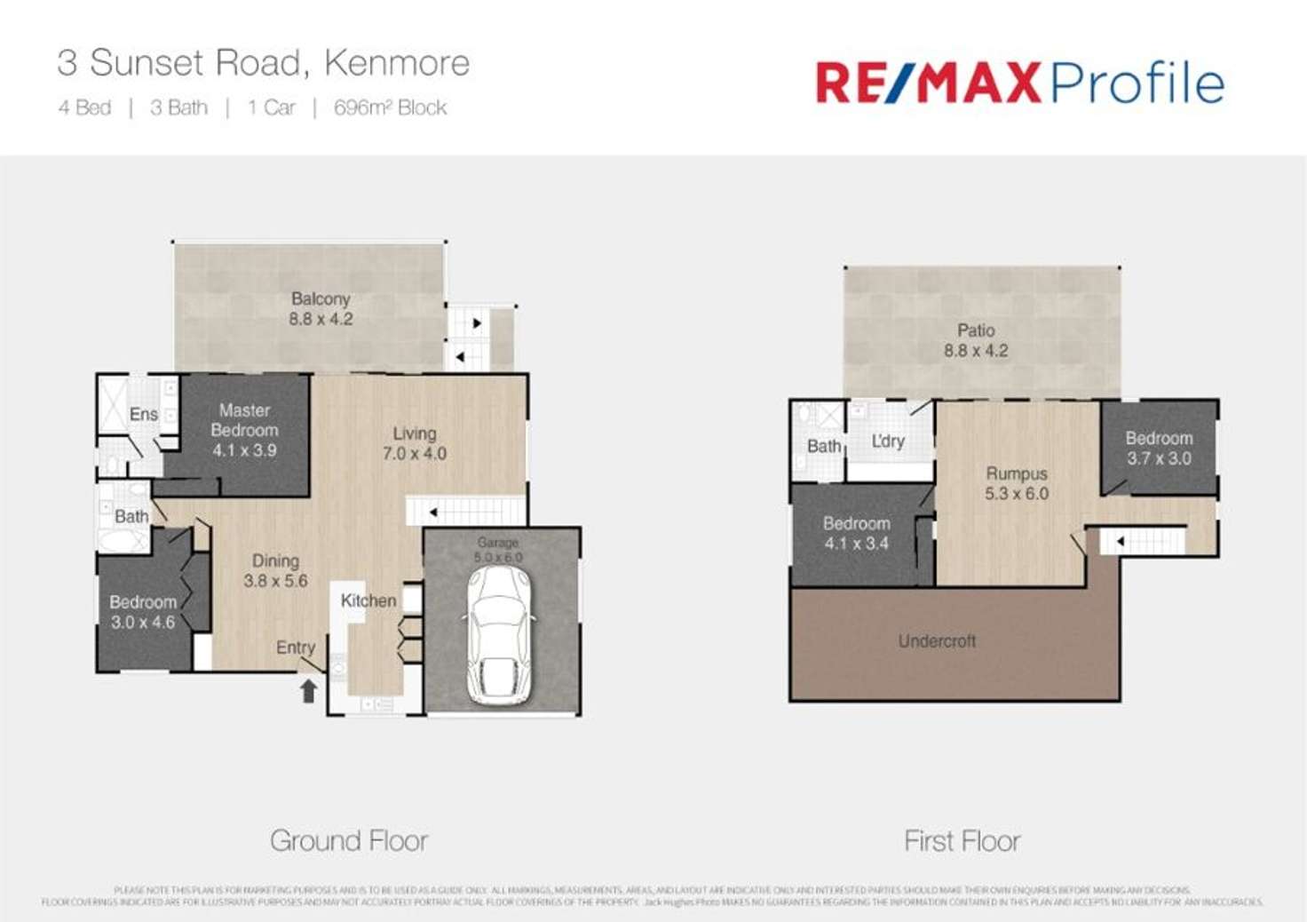 Floorplan of Homely house listing, 3 Sunset Road, Kenmore QLD 4069