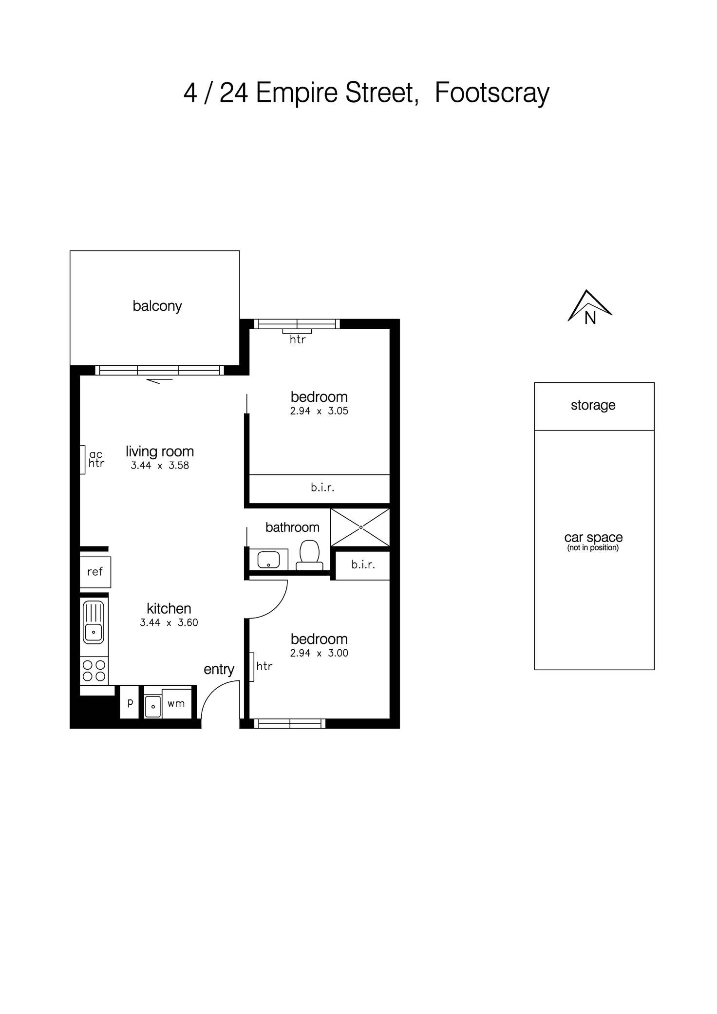 Floorplan of Homely apartment listing, 4/24 Empire Street, Footscray VIC 3011